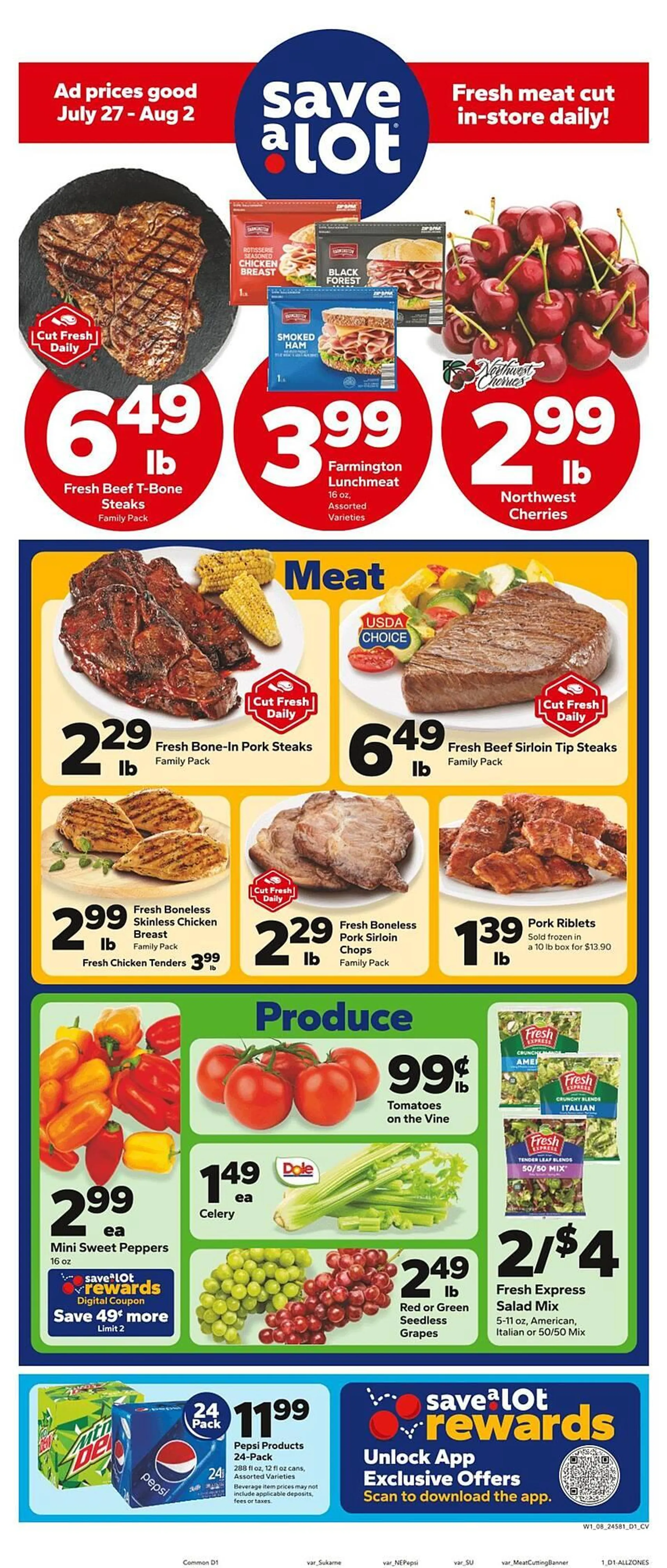 Weekly ad Save a Lot Weekly Ad from July 27 to August 2 2025 - Page 1