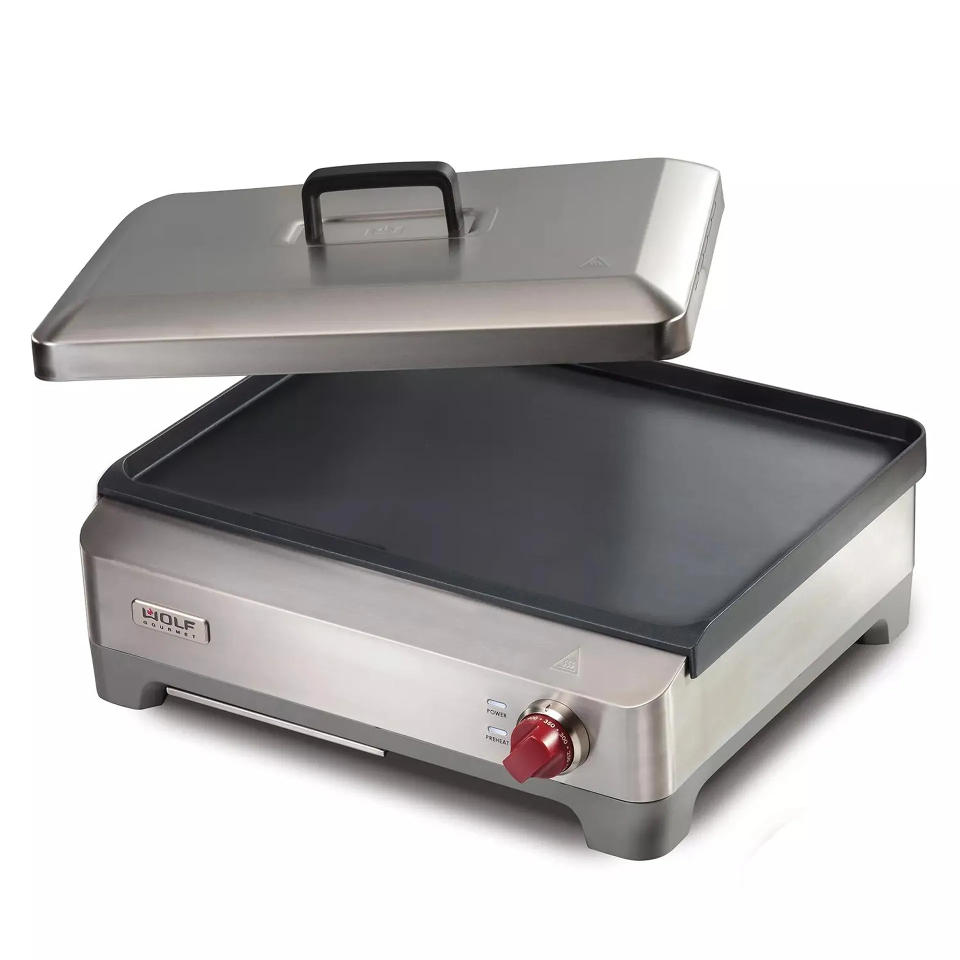 Wolf Gourmet Stainless Steel Electric Griddle with Vented Lid