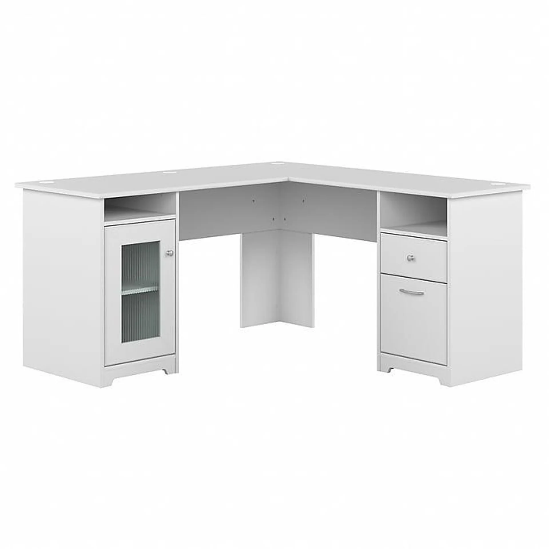 Bush Furniture Cabot 60"W L Shaped Computer Desk with Storage,
