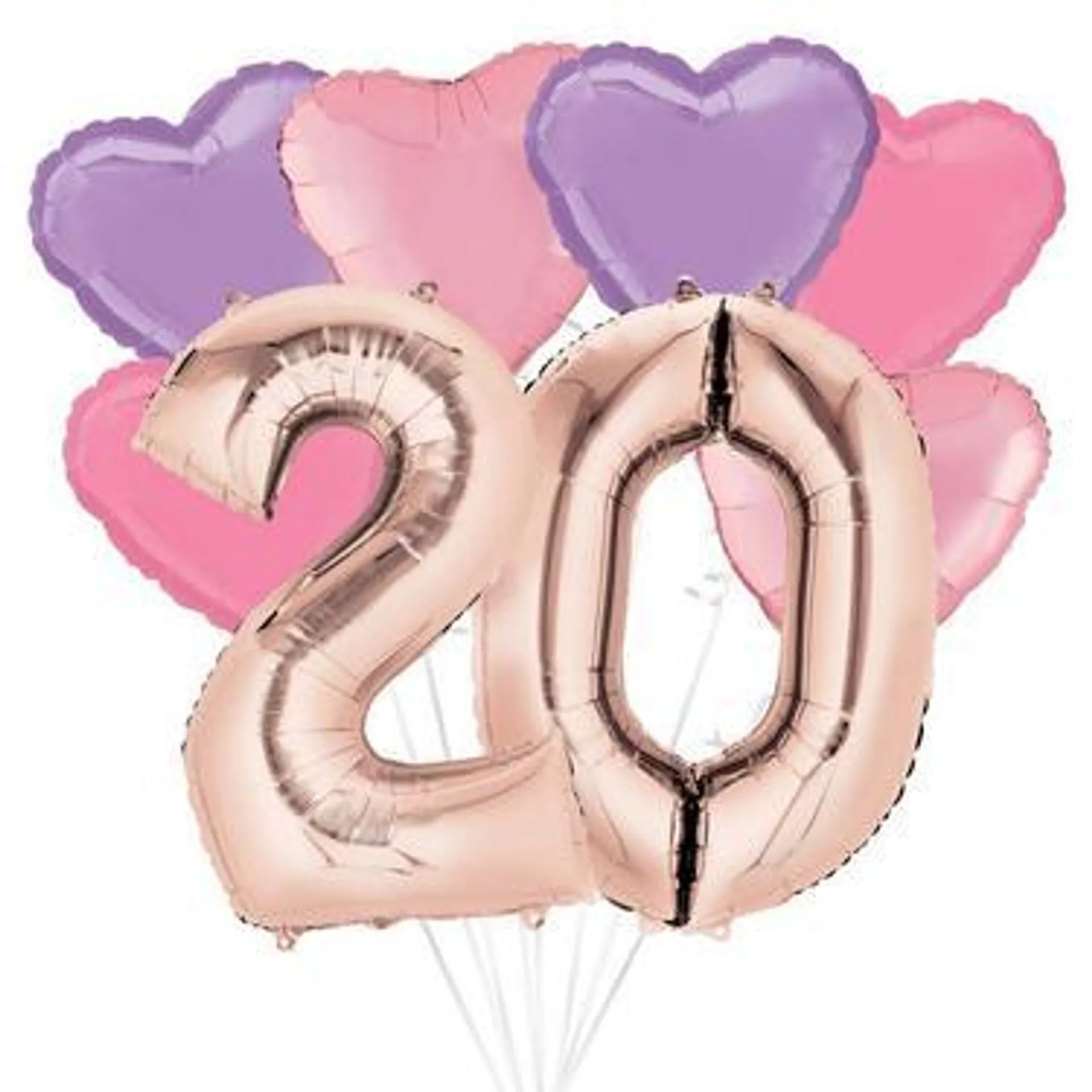 Premium Happy 20 Balloon Bouquet, 8pc