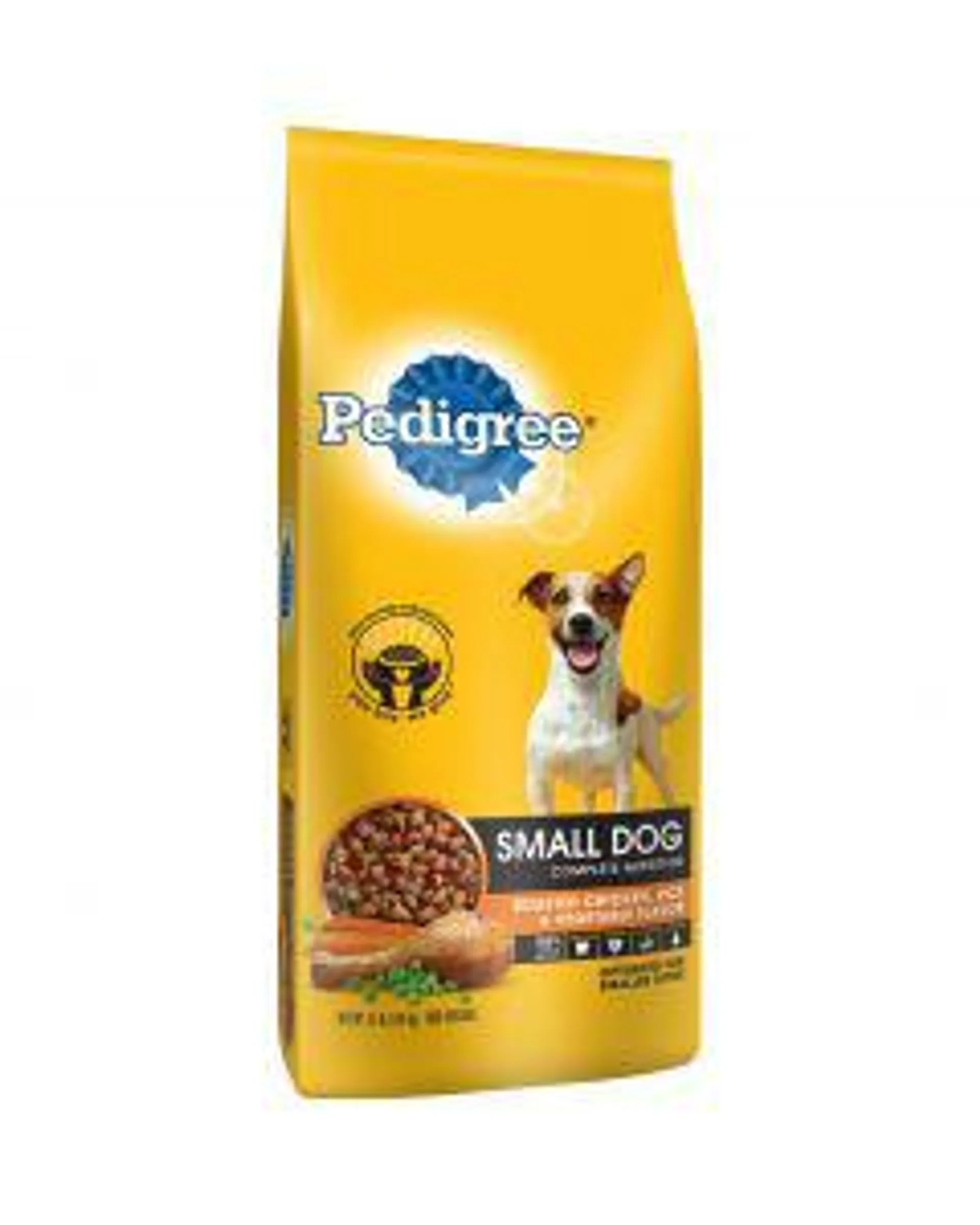 Pedigree Small Dog Adult Complete Nutrition Dry Dog Food, Roasted Chicken, Rice & Vegetable, 3.5 lb