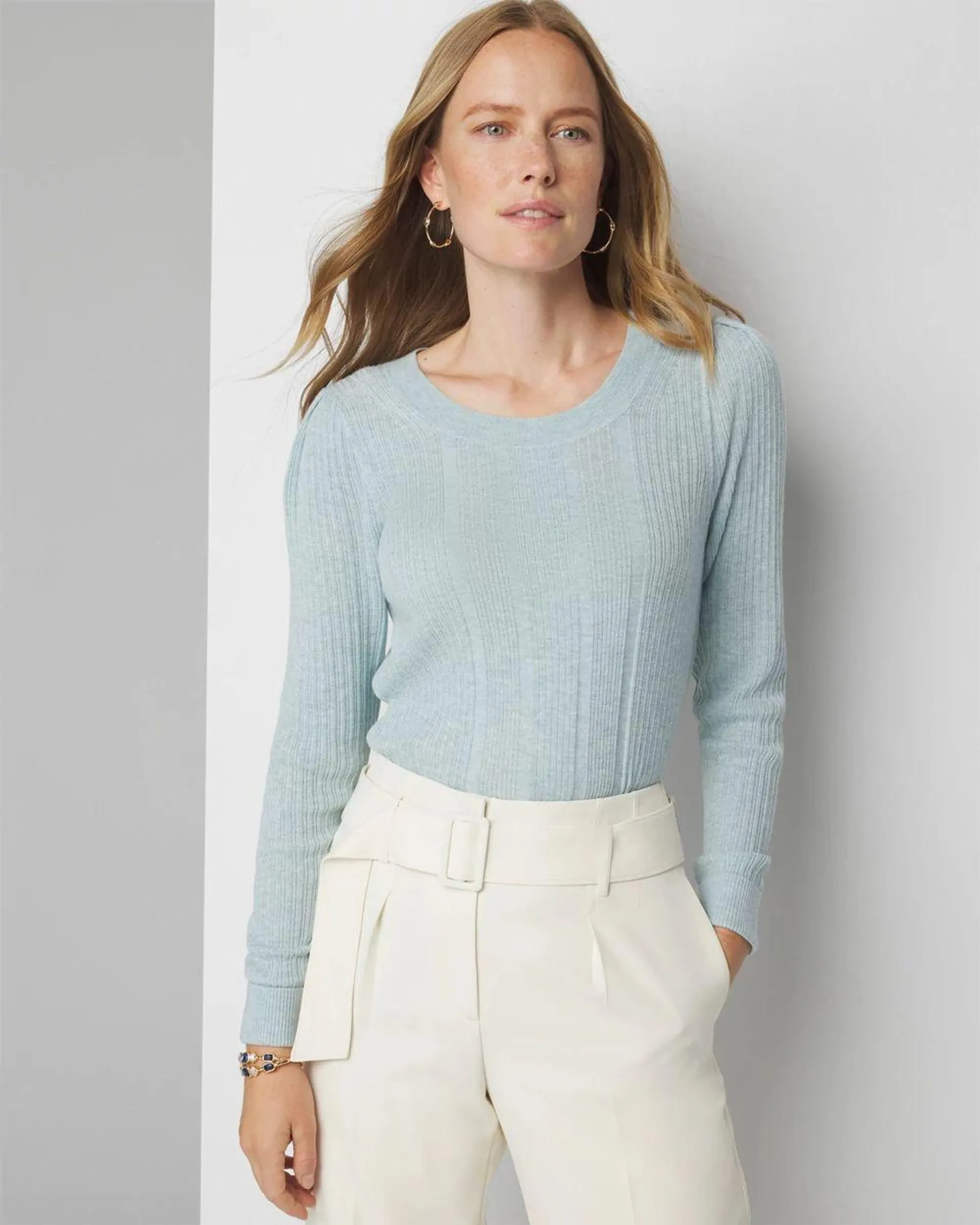 Cashmere Blend Crewneck Sweater