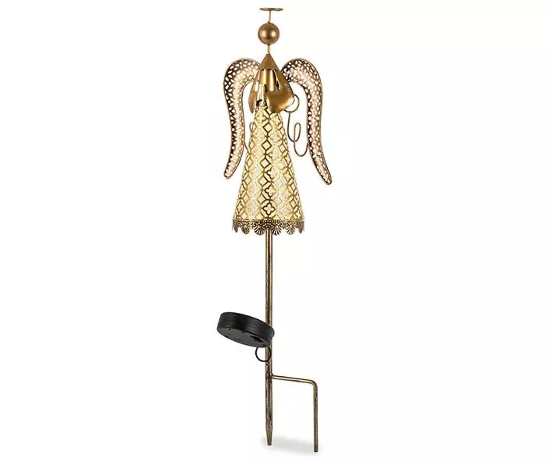 20" Gold Angel Metal Solar Light Yard Stake