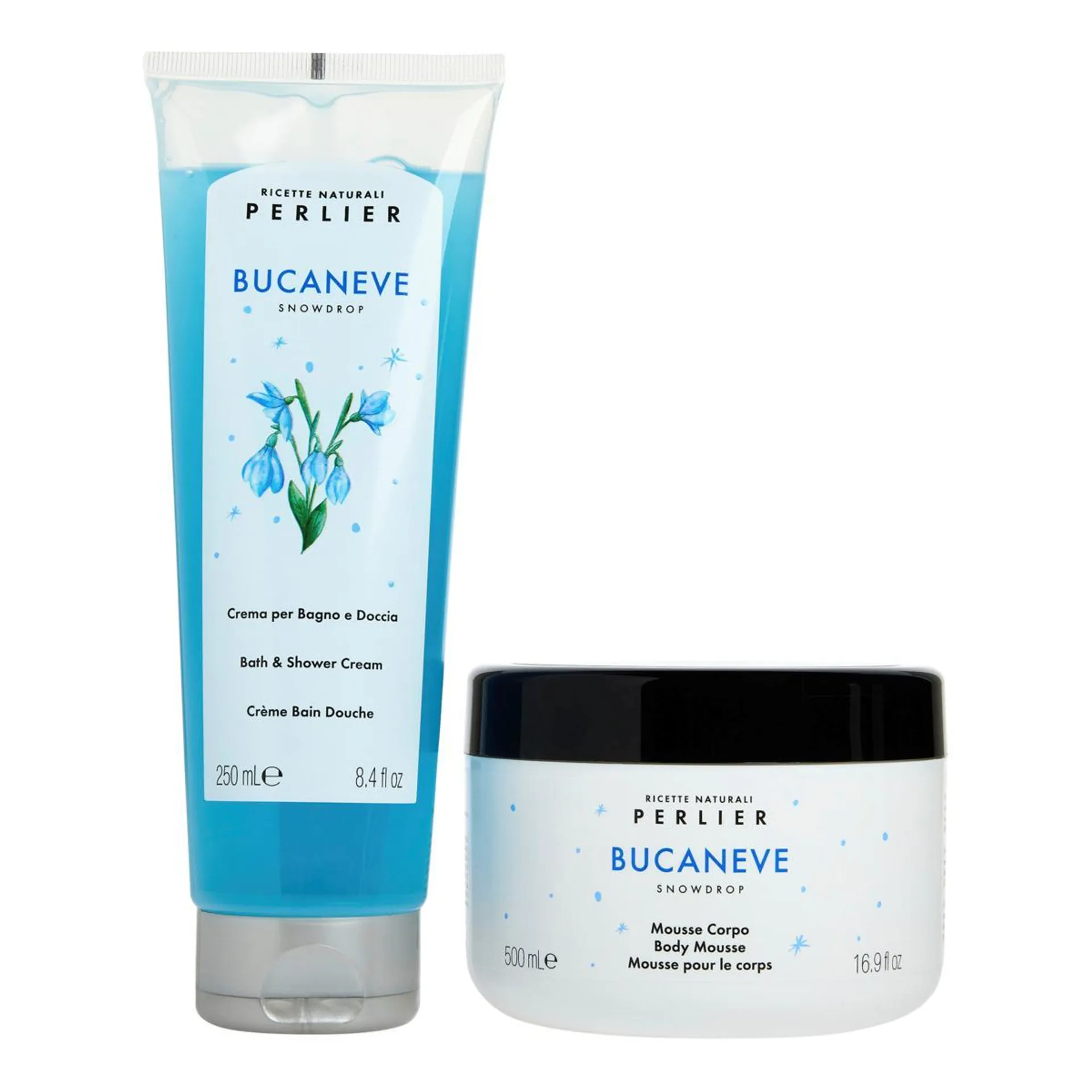 Perlier Snowdrop 2-piece Shower Cream & Body Mousse Kit