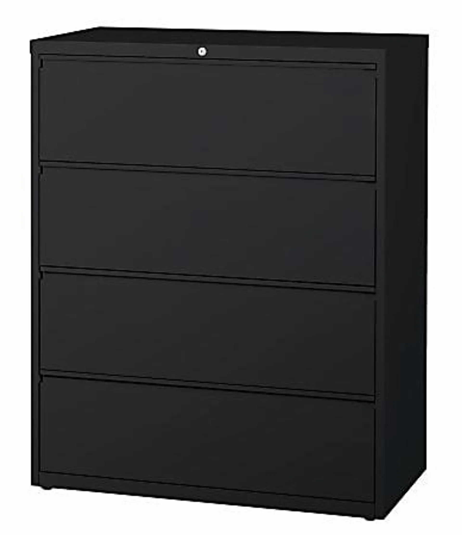 WorkPro® 42"W x 18-5/8"D Lateral 4-Drawer File Cabinet, Black