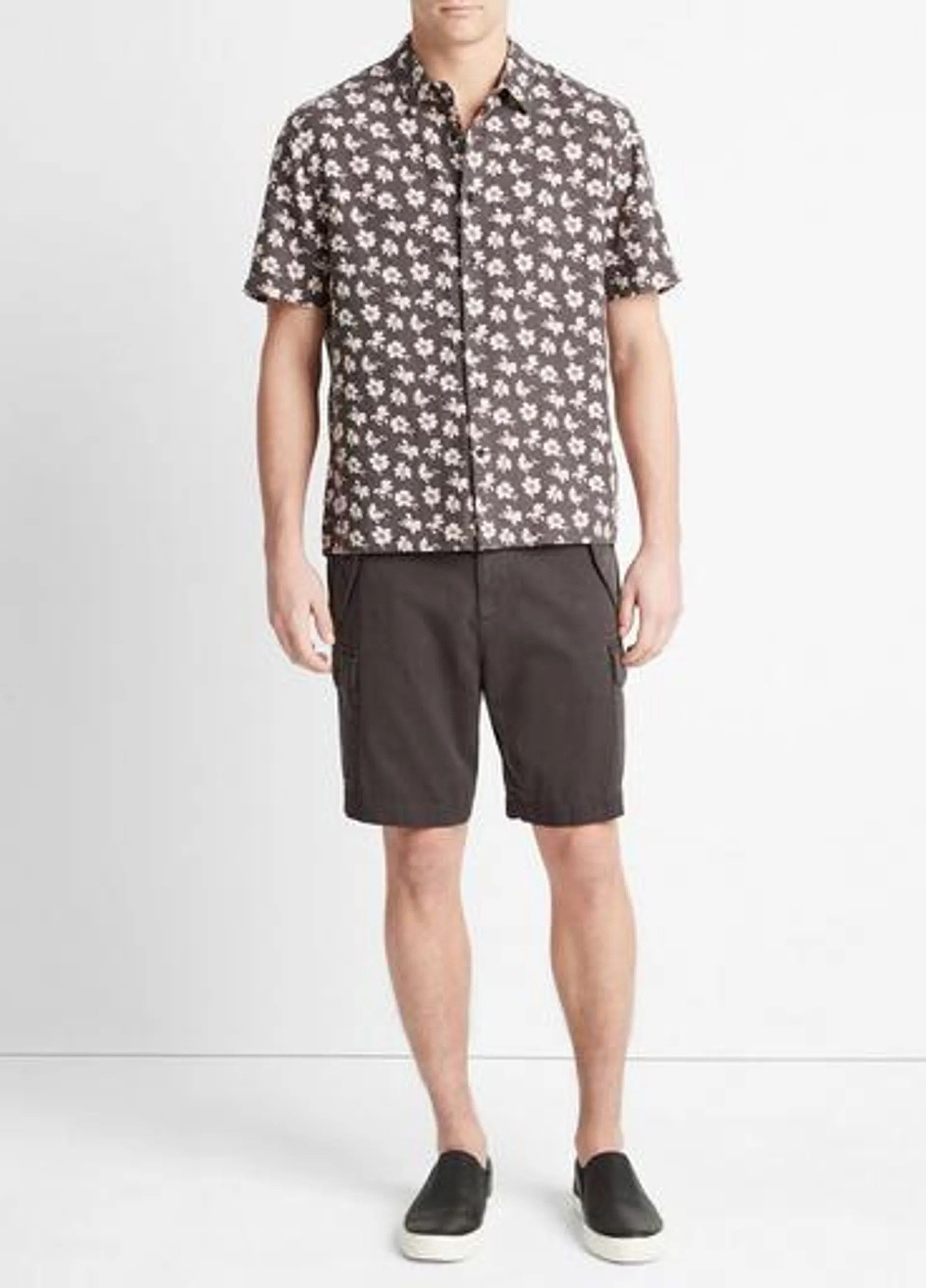 Abstract Daisies Short-Sleeve Shirt