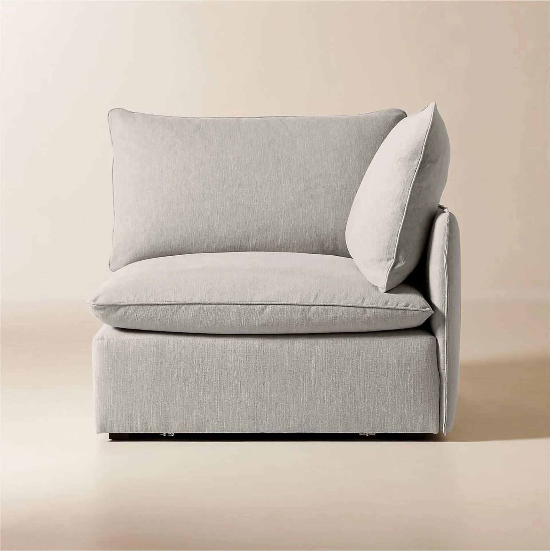 Lumis Grey Performance Fabric Corner Chair