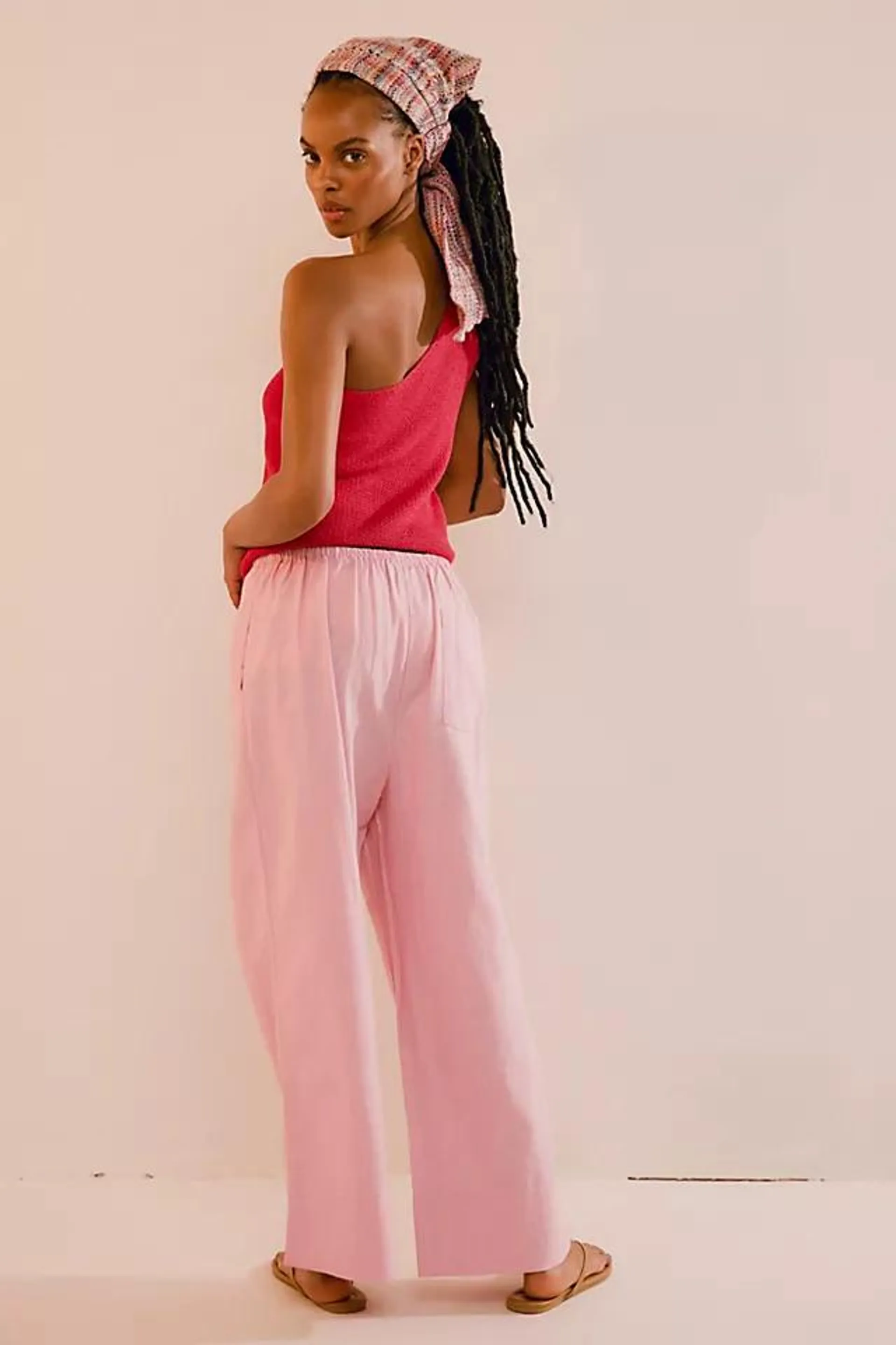 Livin' In It Cotton-Linen Pants