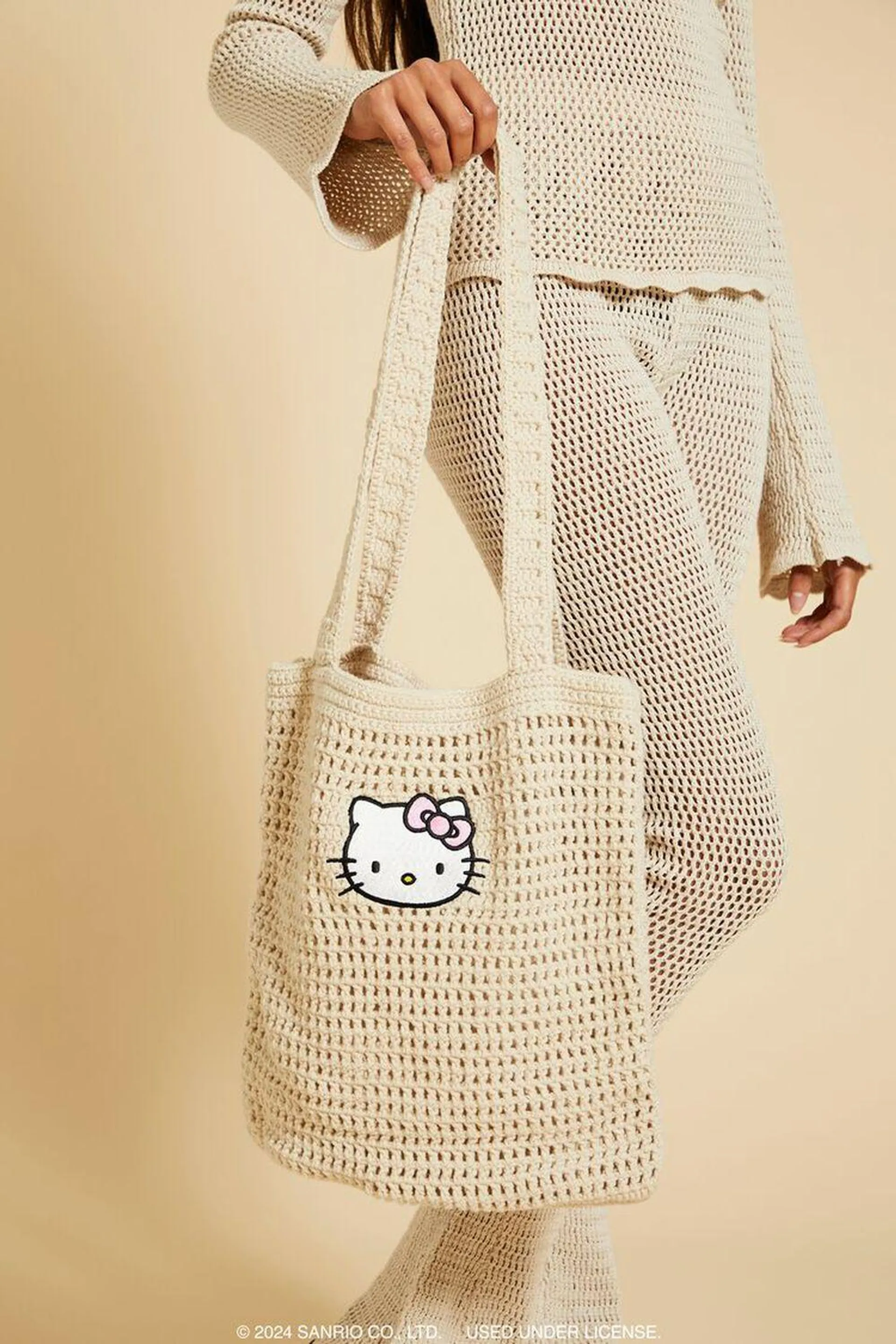 Hello Kitty Crochet Tote Bag