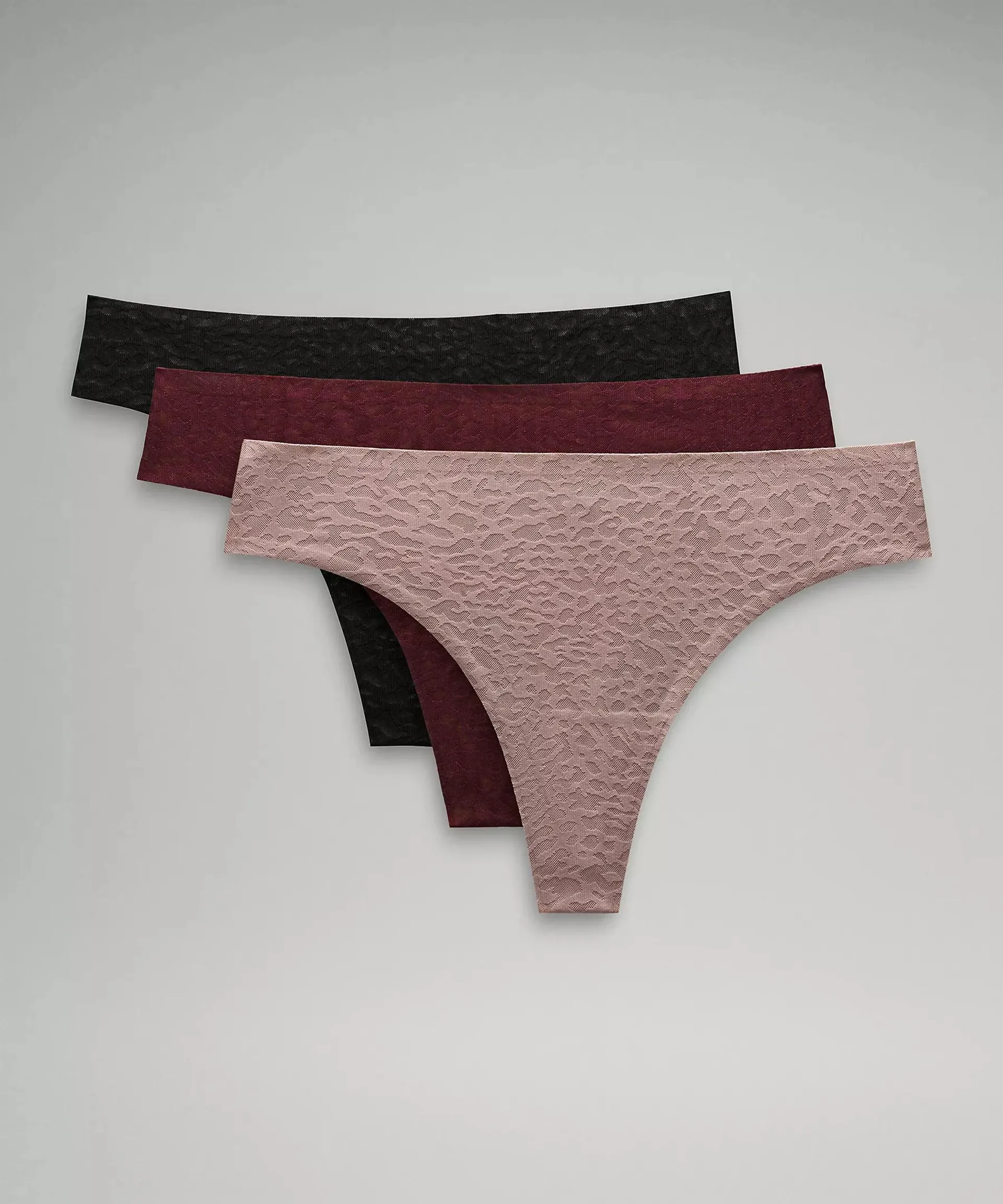 InvisiWear Mid-Rise Thong Underwear Performance Lace