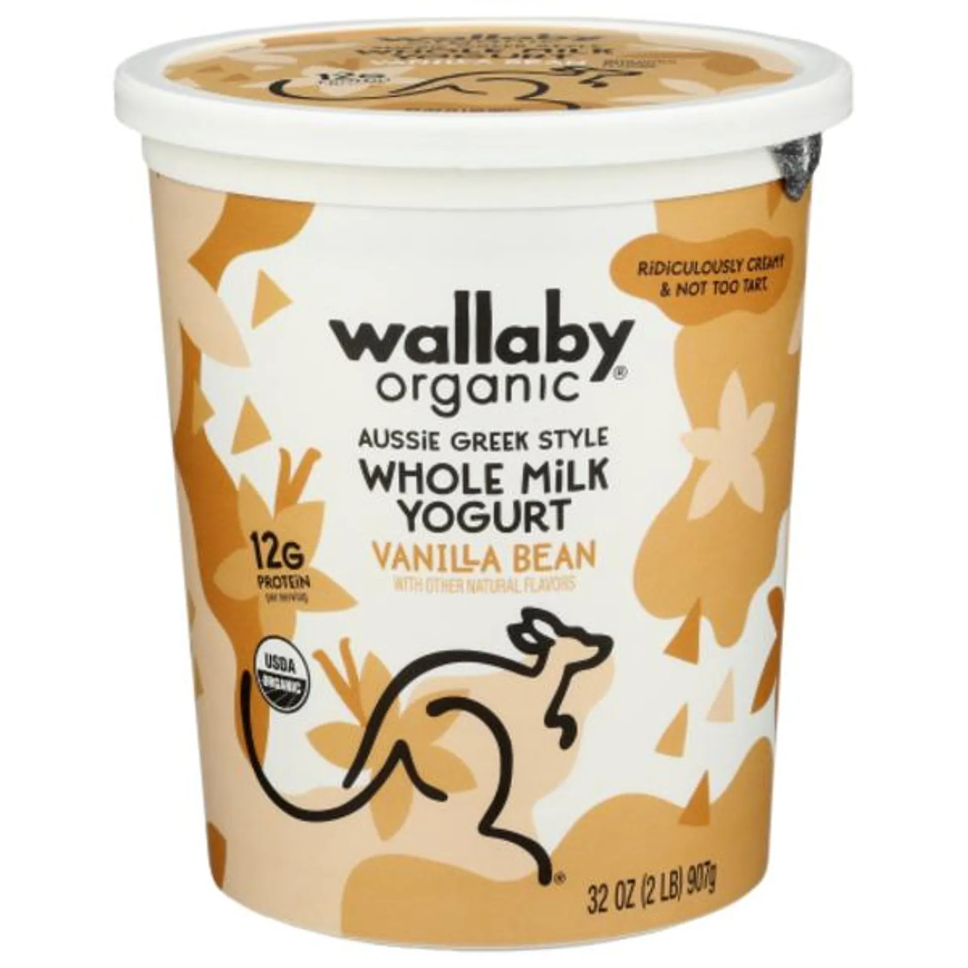 Wallaby Organic Vanilla Bean Whole Milk Greek Yogurt