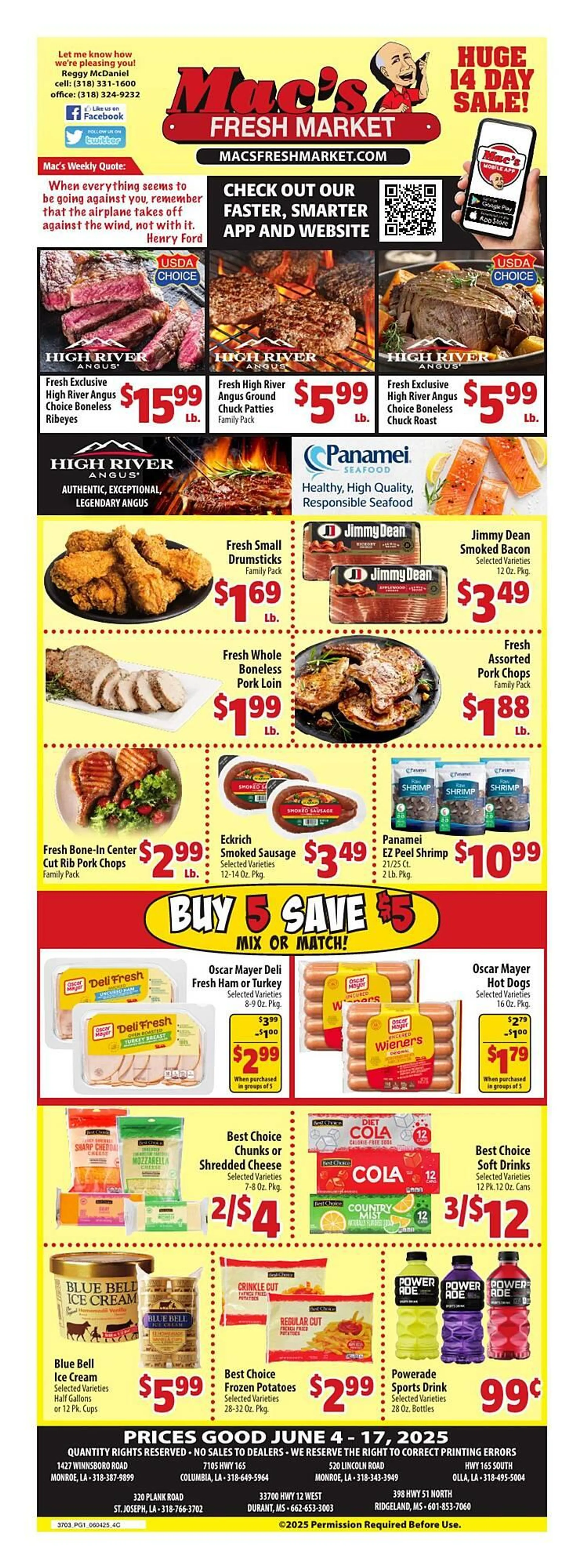 Weekly ad Mac's Market Weekly Ad from June 4 to June 17 2025 - Page 1