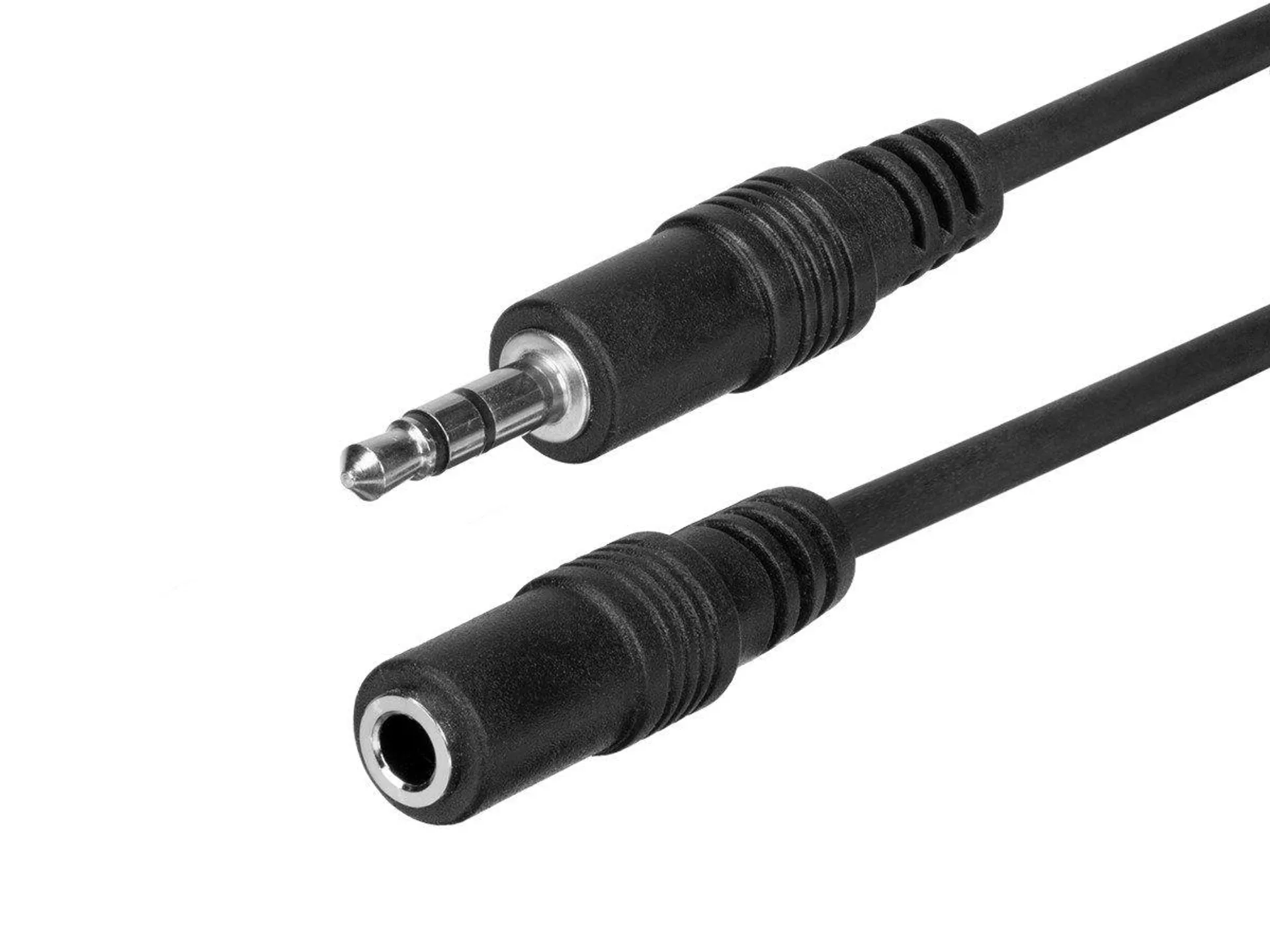 Monoprice 6ft 3.5mm Stereo Plug/Jack M/F Cable, Black