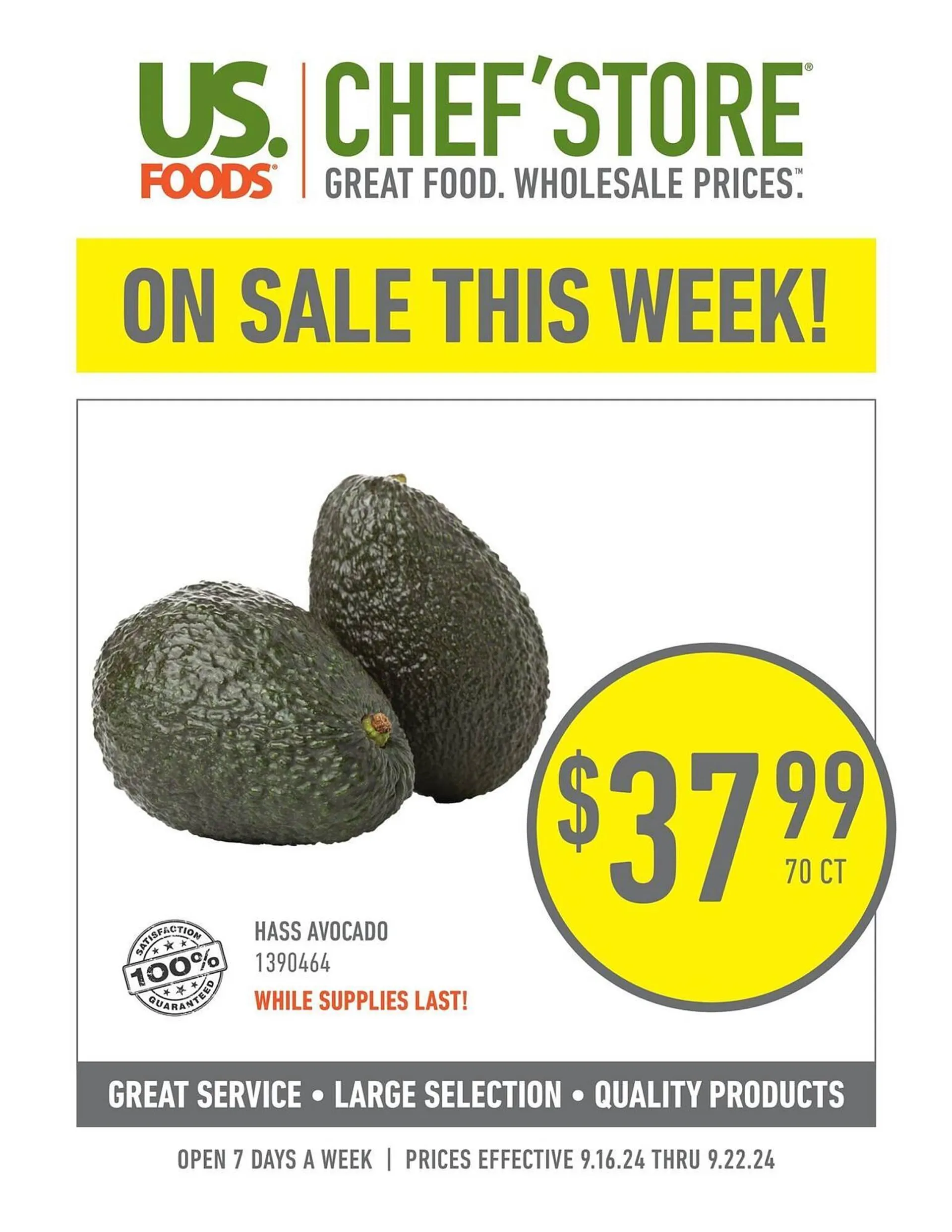 US Foods Chefs Store Weekly Ad - 1