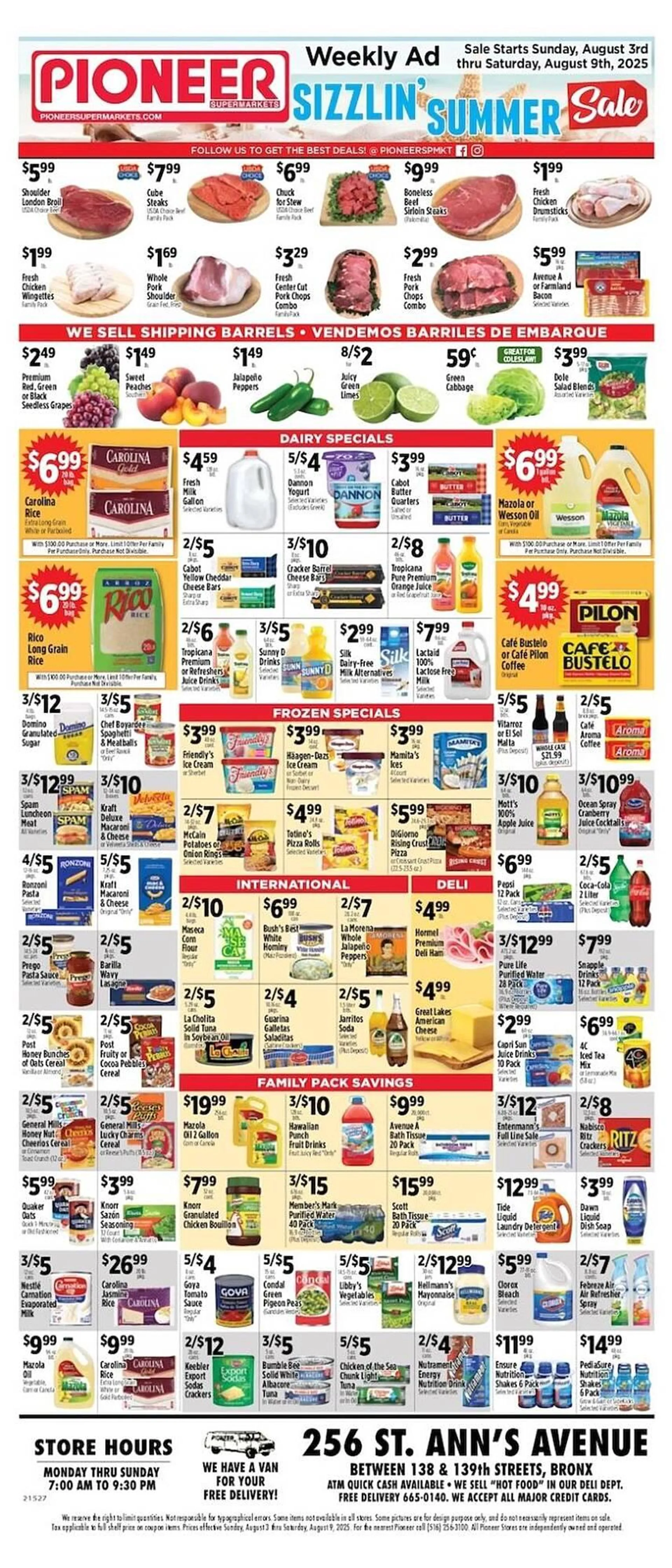Weekly ad Pioneer Supermarkets Weekly Ad from August 3 to August 9 2025 - Page 1