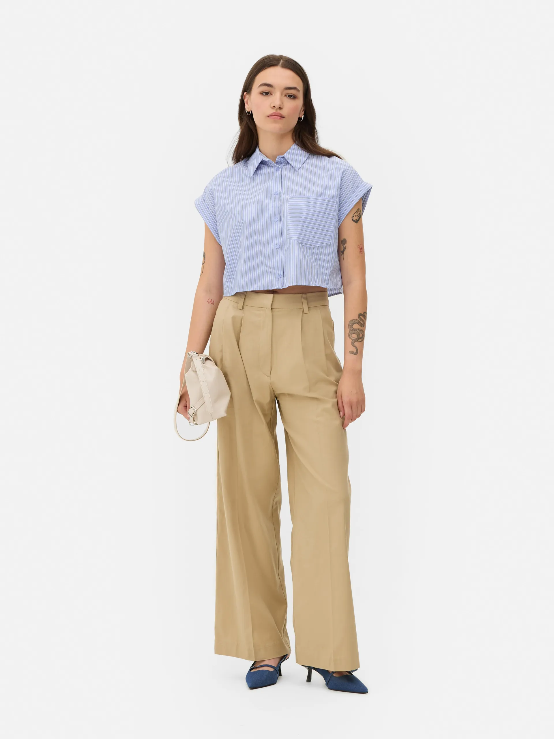 Cropped Short Sleeve Shirt