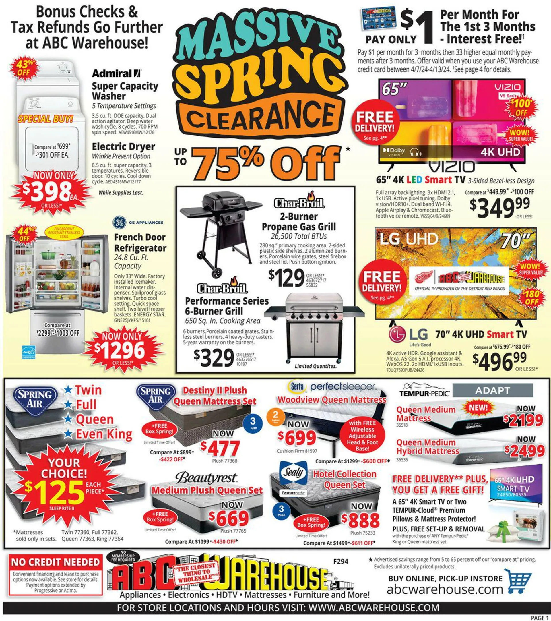Weekly ad ABC Warehouse Current weekly ad from April 7 to April 13 2024 - Page 