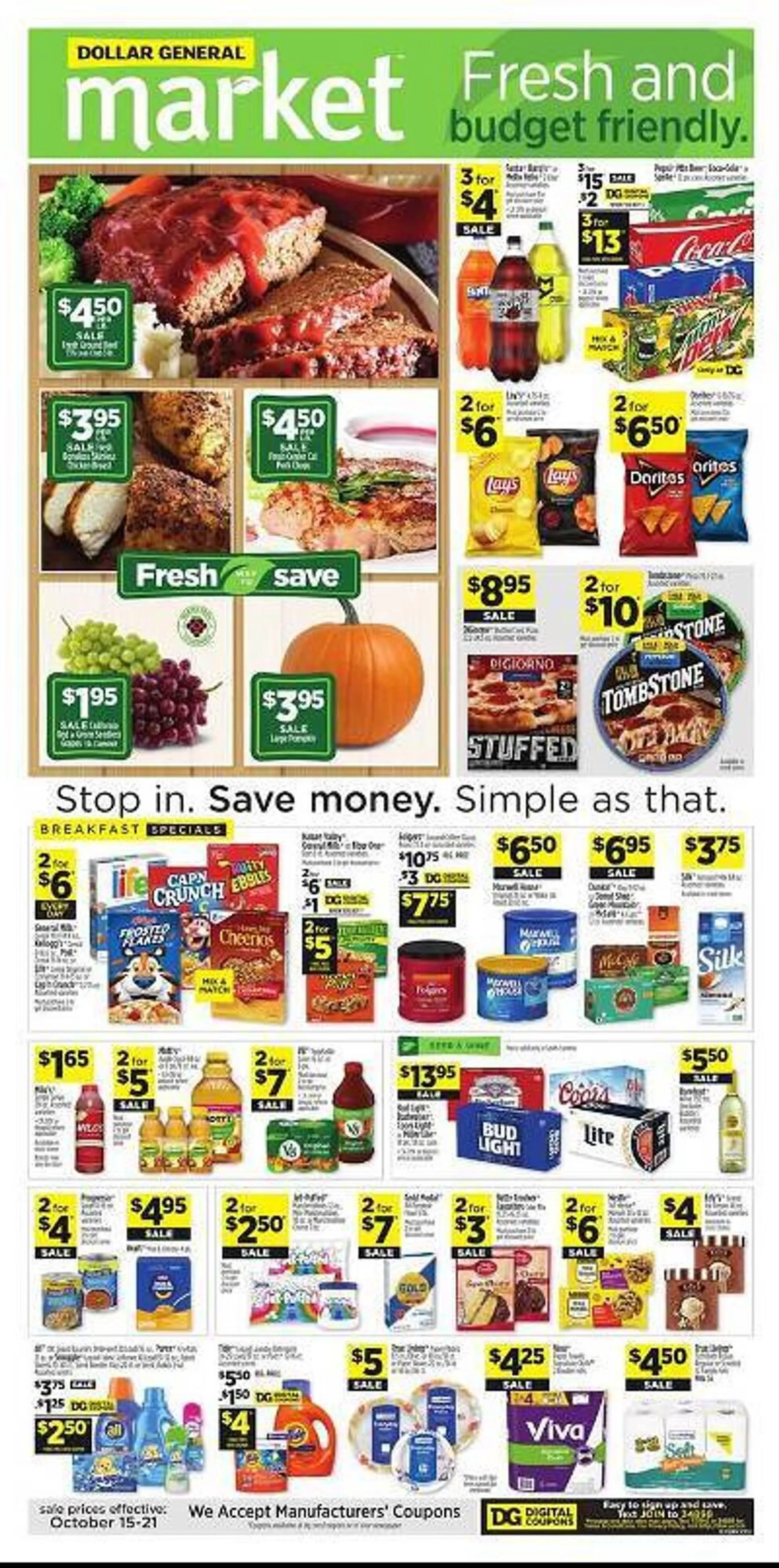 Weekly ad Dollar General Weekly Ad from October 15 to October 21 2023 - Page 1