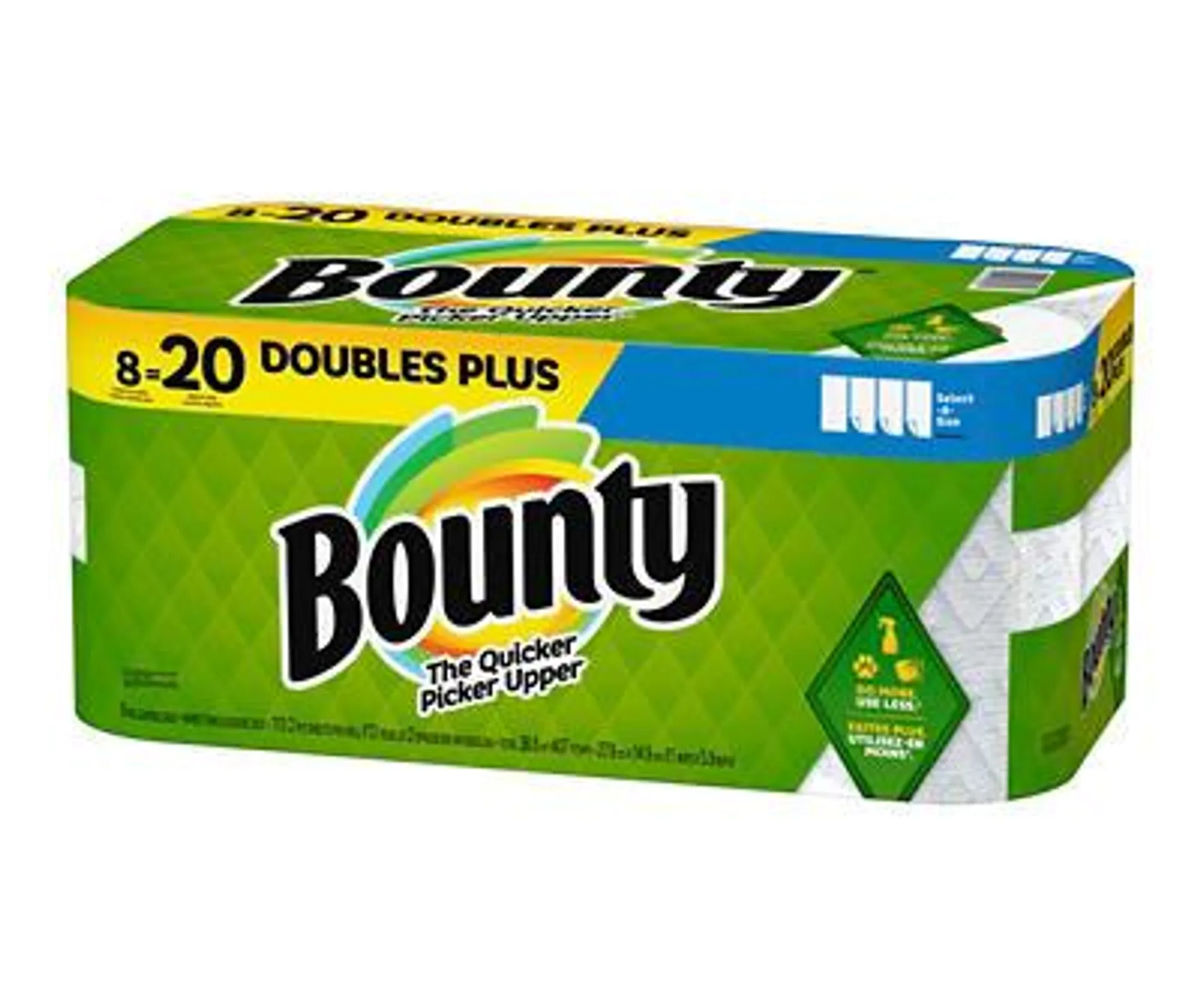 Select-A-Size Paper Towels, White, 8 Double Plus Rolls = 20 Regular Rolls, 8-Count