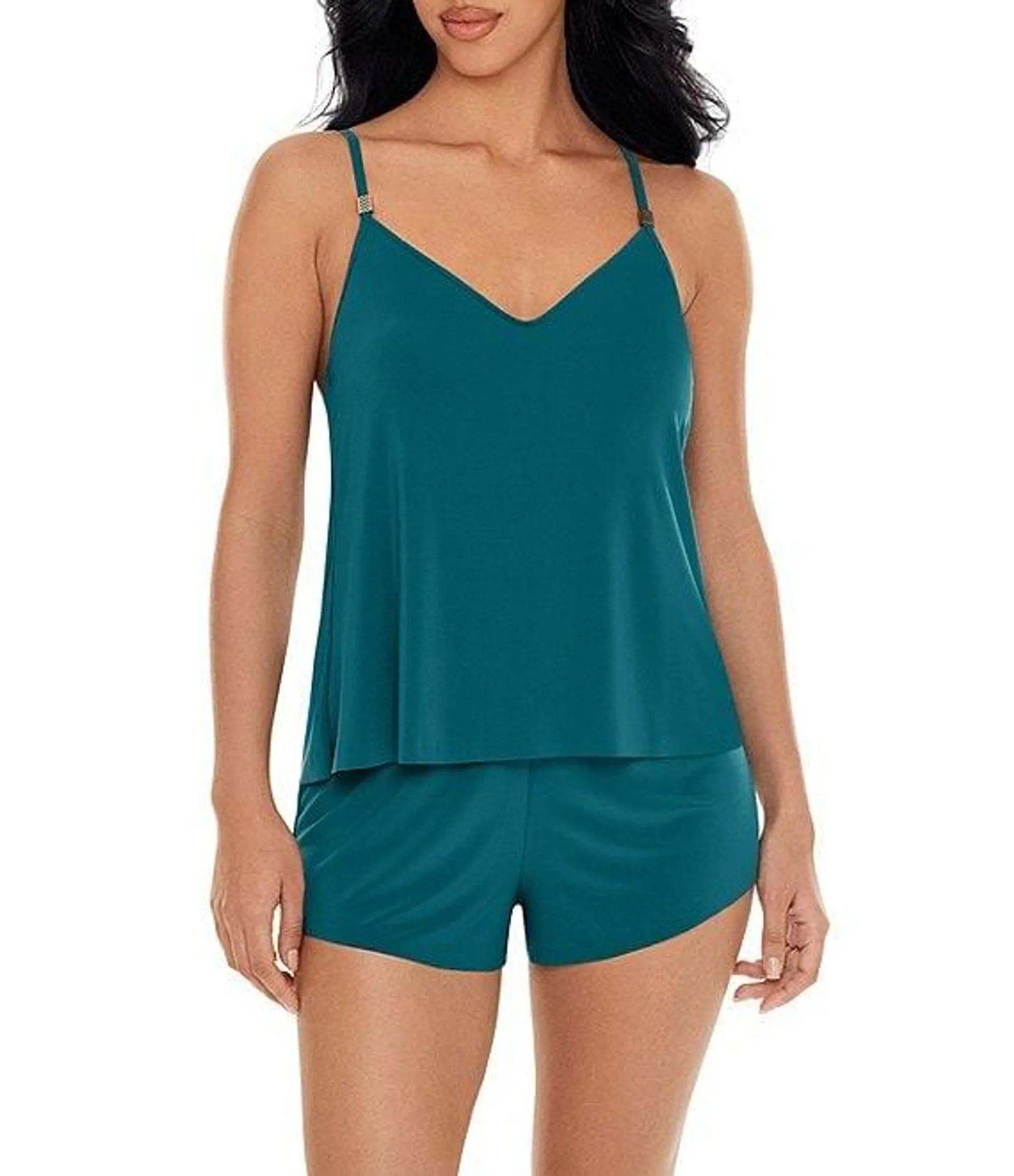 Solid Mila Romper Shaping One-Piece Swimsuit