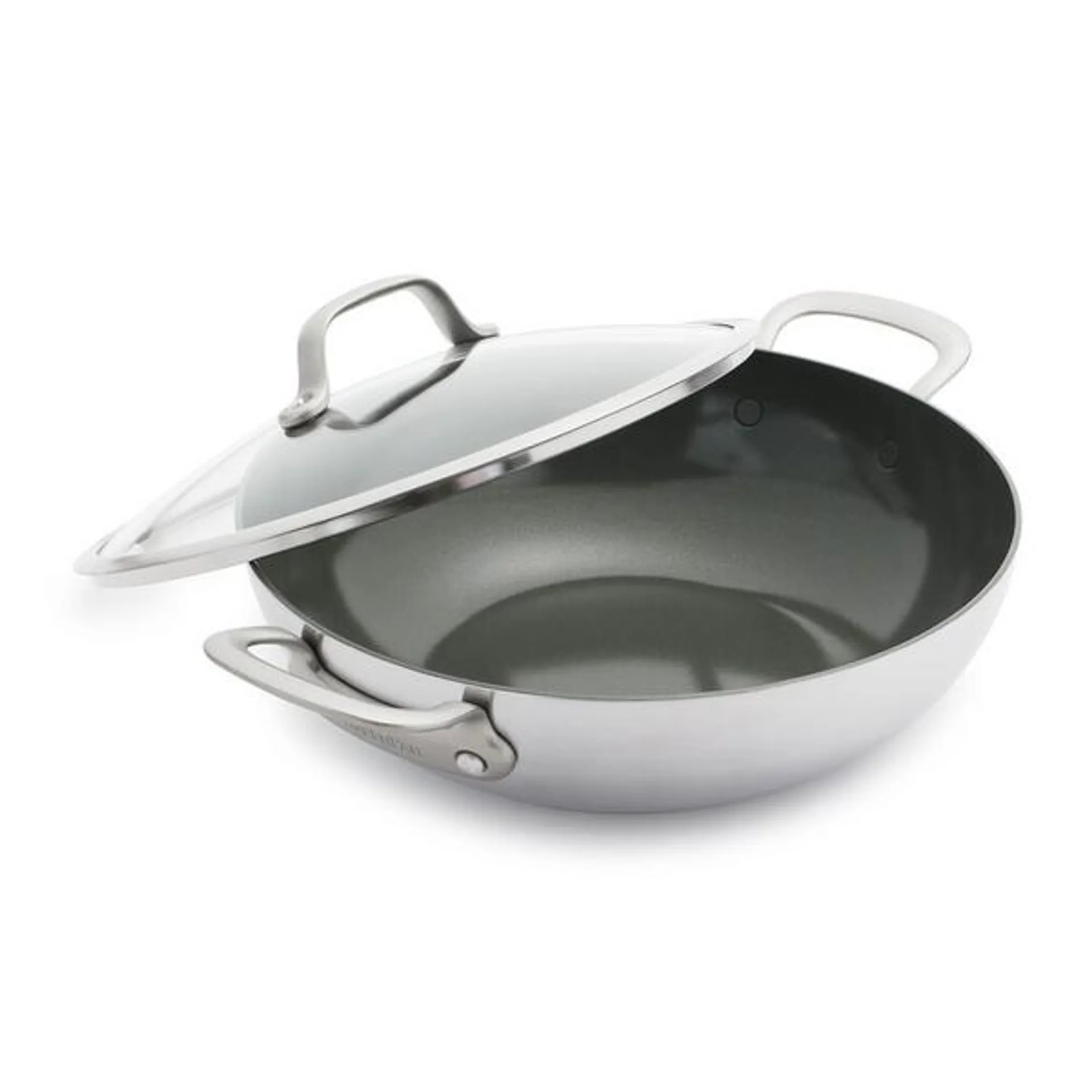 GreenPan Craft Steel Chef’s Pan with Lid, 5 qt.