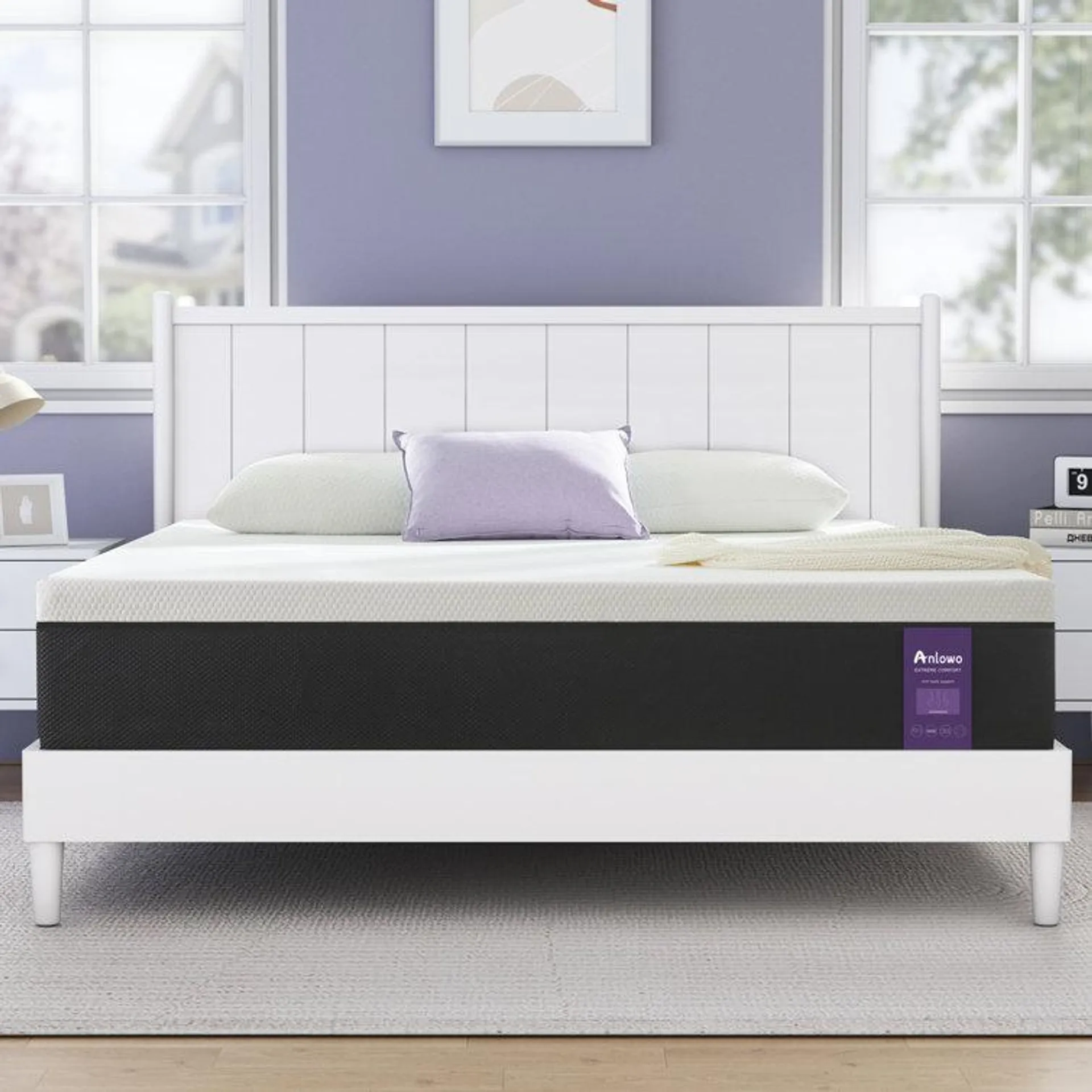 10" No-Noise Medium Memory Foam Mattress Infused Gel with 10-Year Warranty