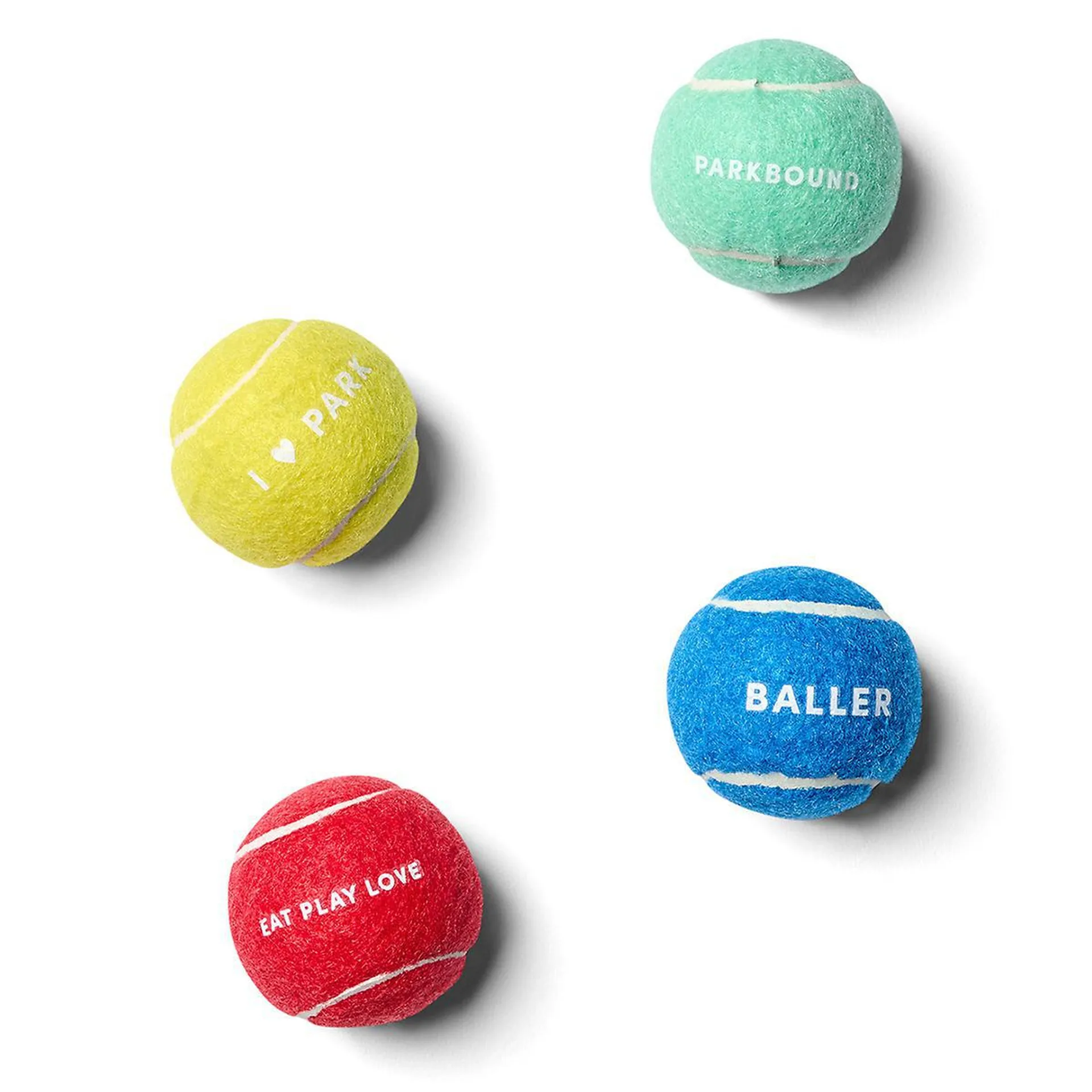 Assorted Mini Tennis Balls Pkg/4
