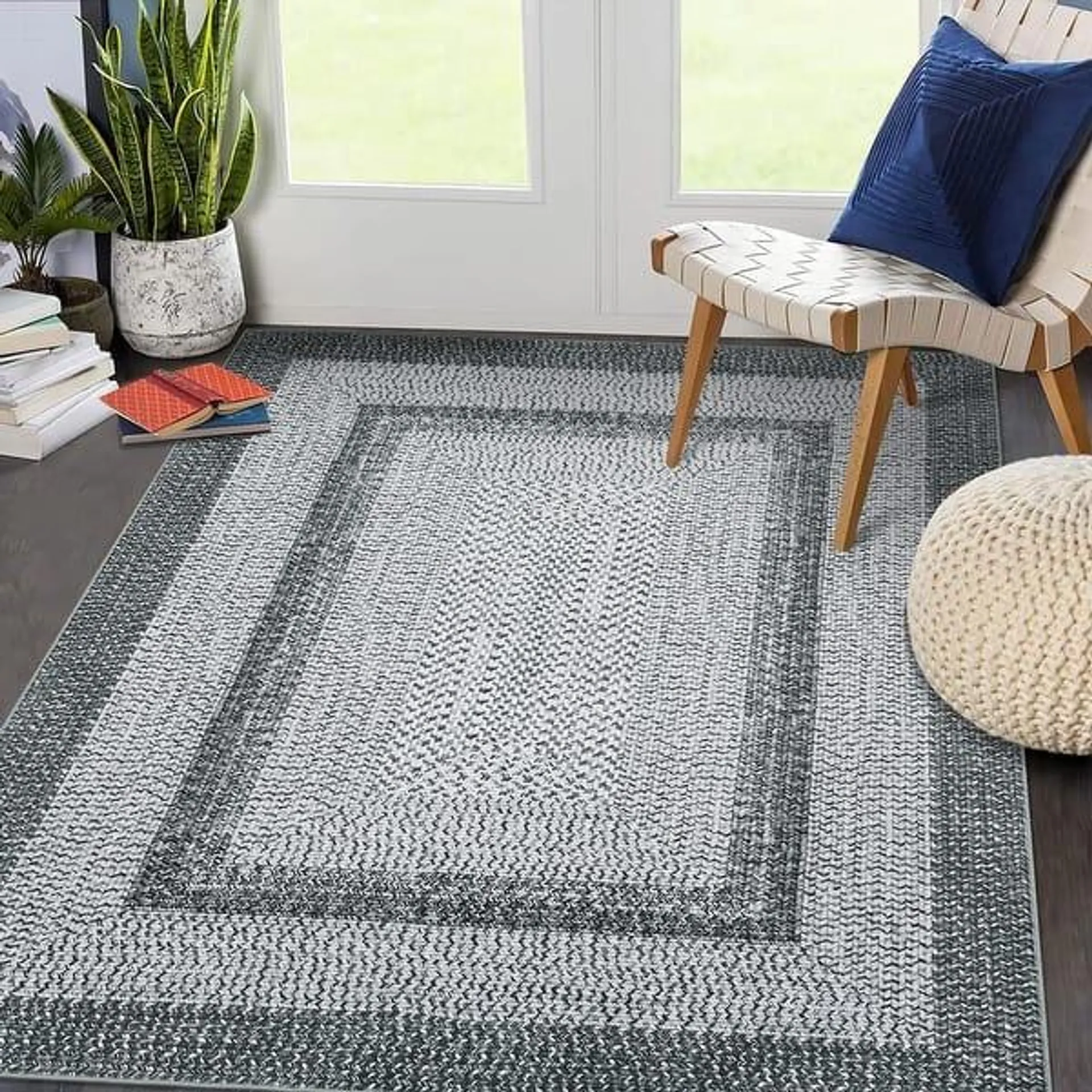 GlowSol Braided Abbey Country Area Rug