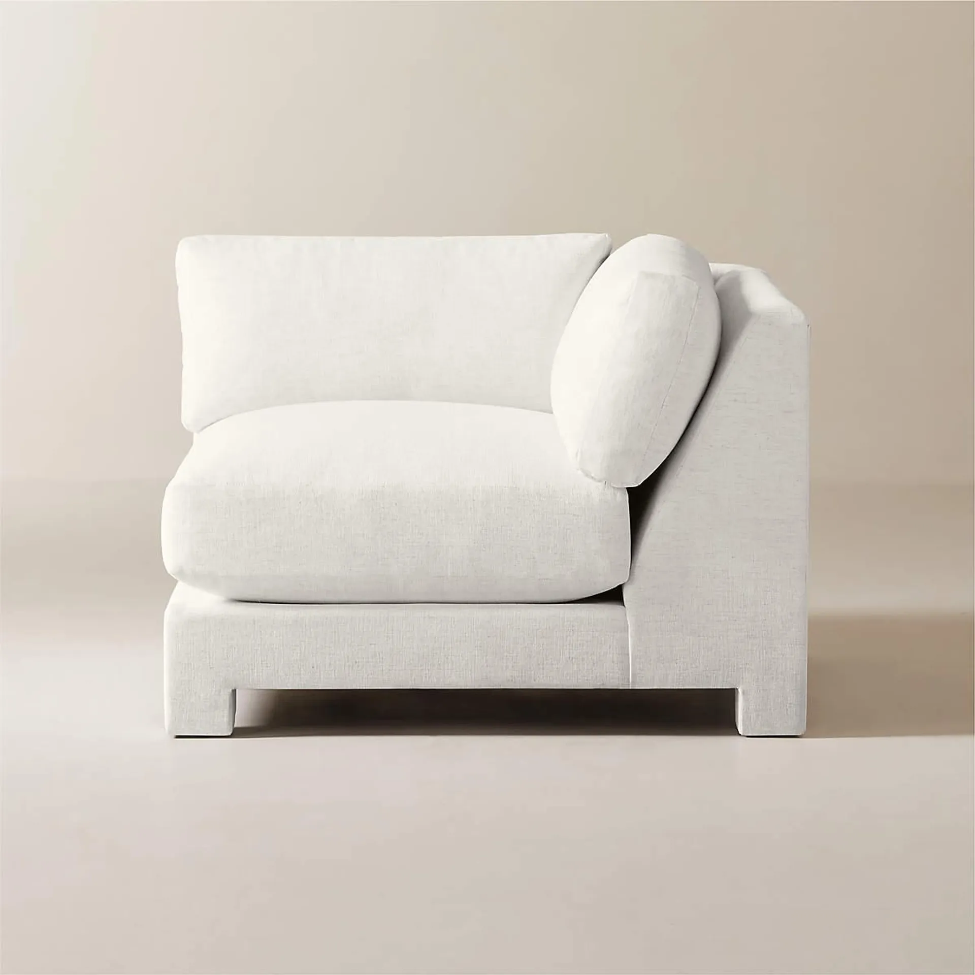 Marguerite White Performance Fabric Corner Chair