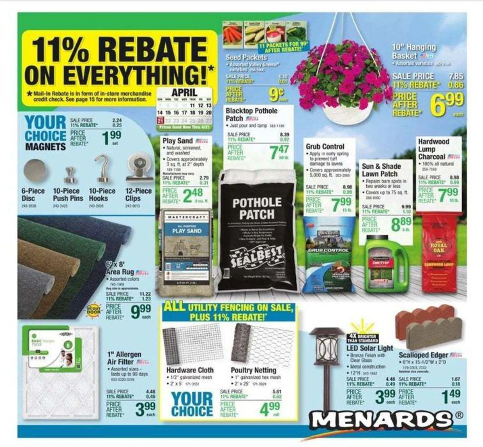 Weekly ad Menards Weekly Ad April 11 – April 21, 2024 from April 11 to April 21 2024 - Page 1