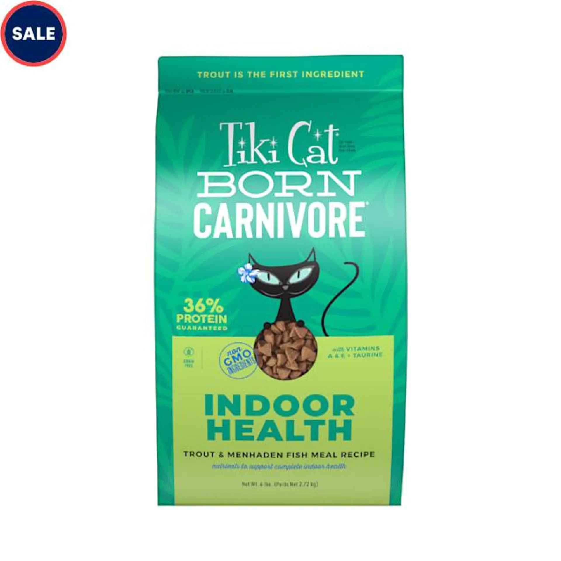 Tiki Cat Essentials Trout and Menhaden Fish Meal Recipe Dry Cat Food, 6 lbs.