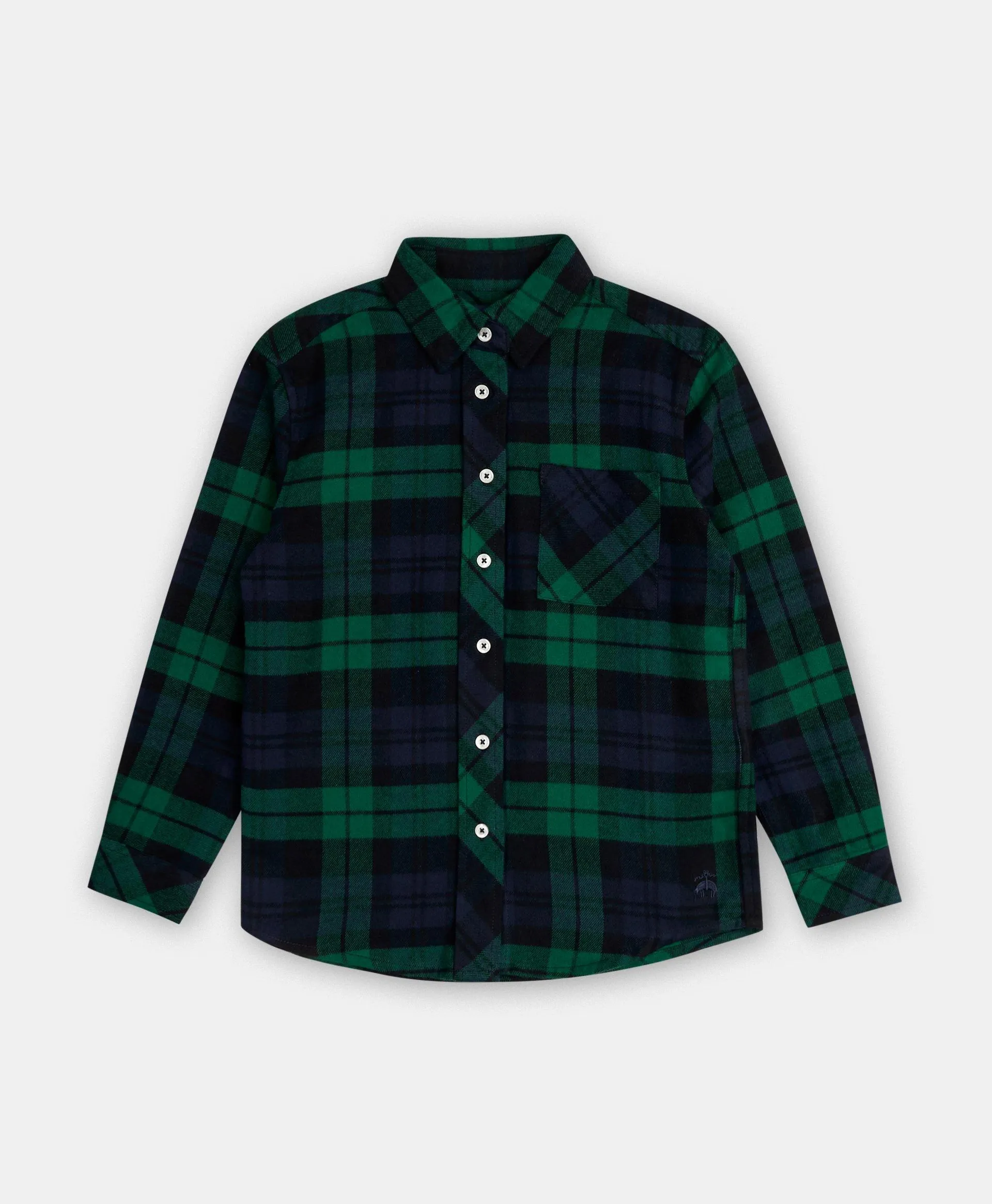 Girls Brushed Cotton Plaid Flannel Shirt