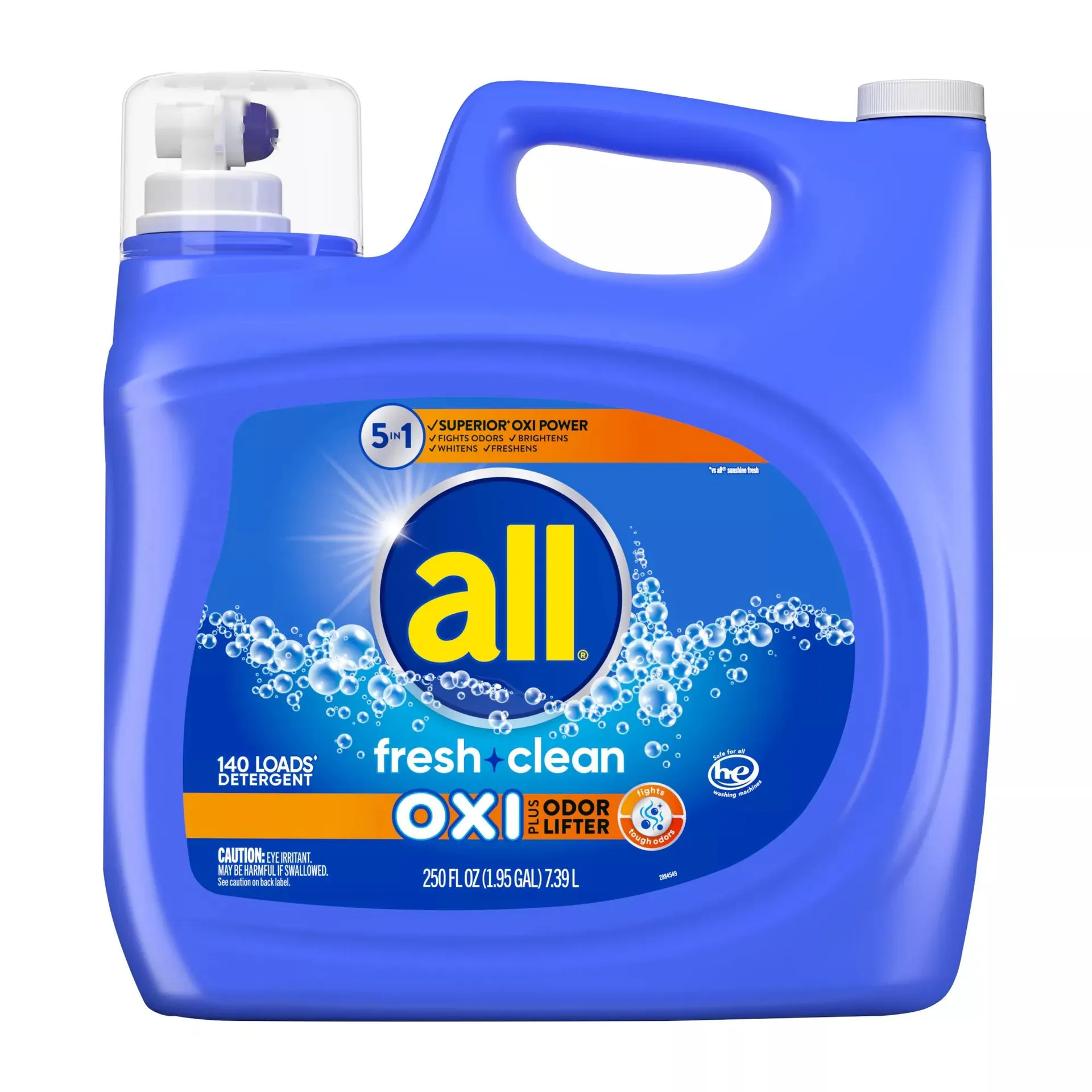 all Fresh Clean Oxi plus Odor Lifter Liquid Laundry Detergent, 250 fl. oz.