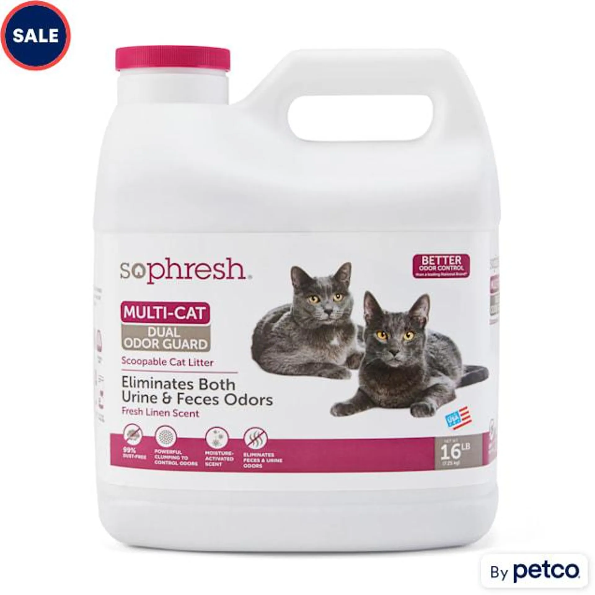 So Phresh Dual Odor Guard Scoopable Cat Litter, 16 lbs.