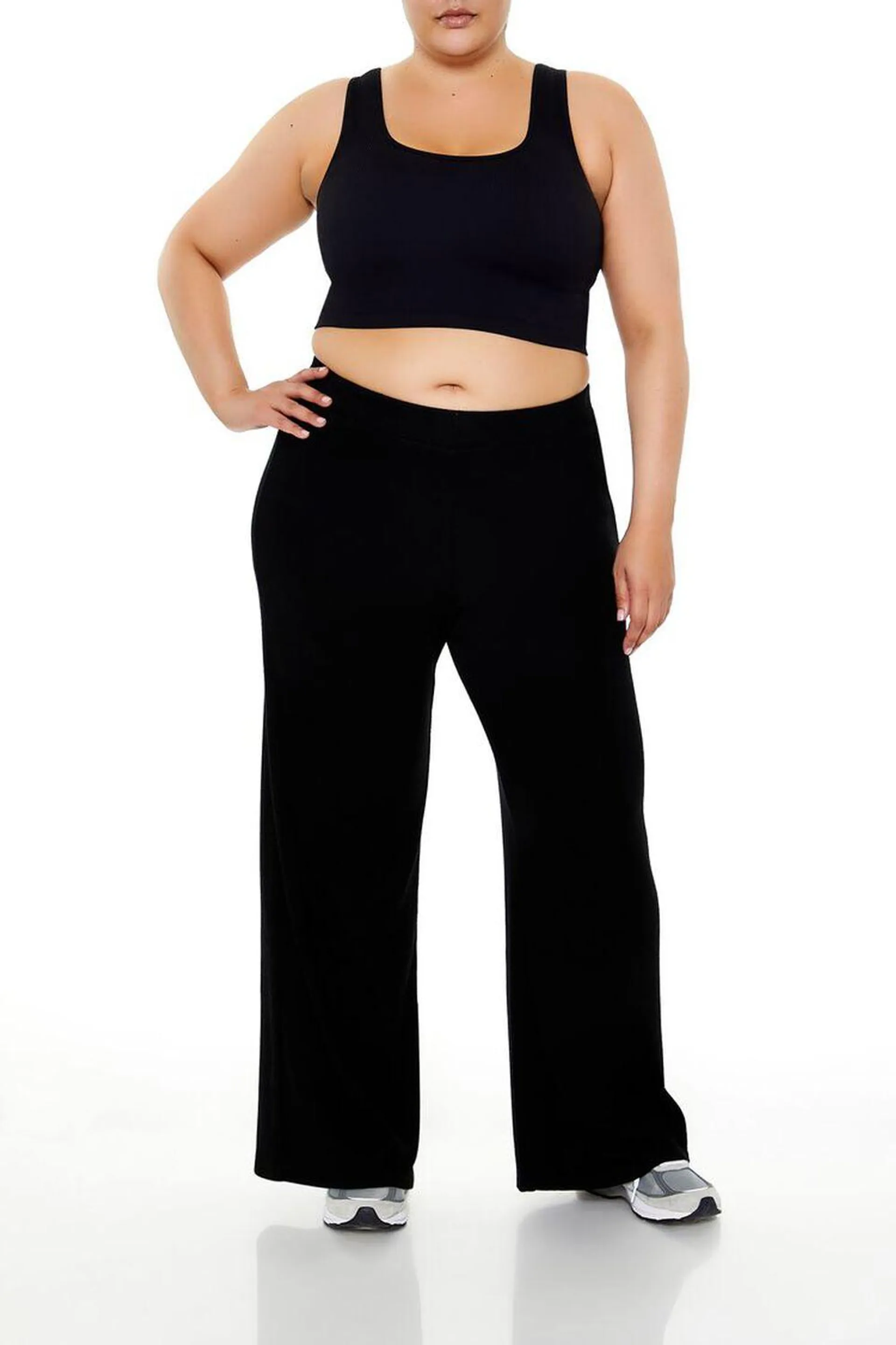 Plus Size High-Rise Wide-Leg Pants