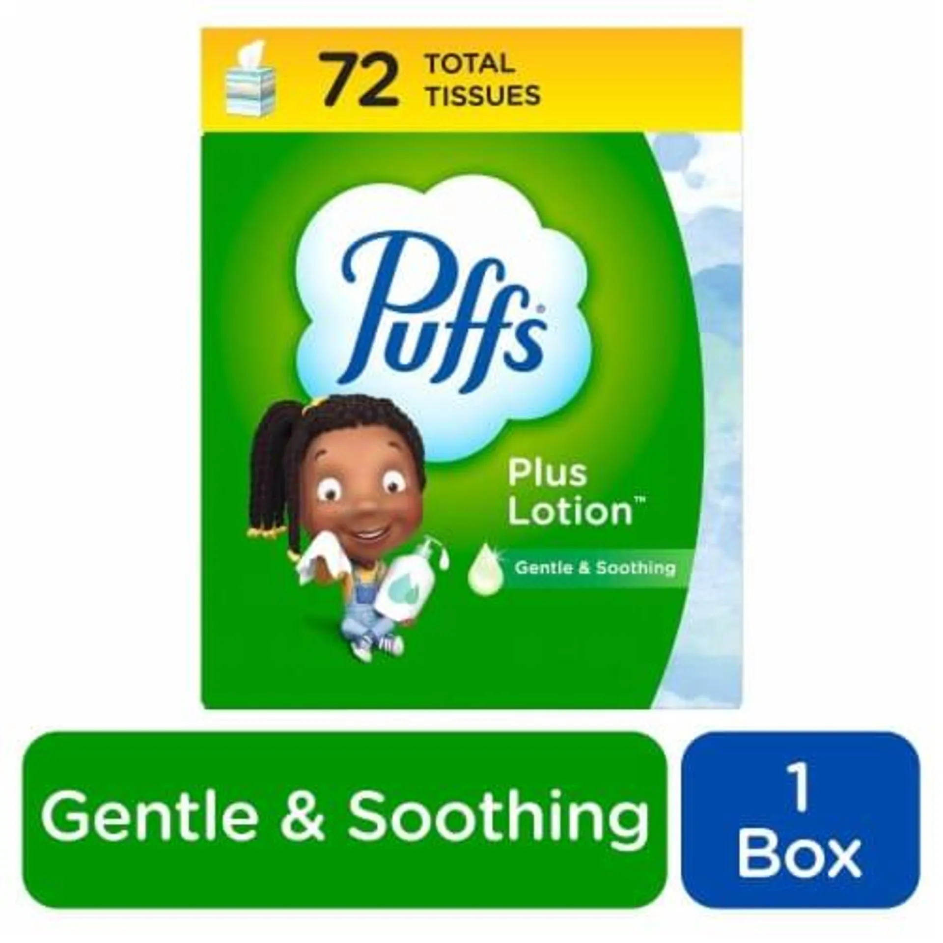 Puffs Plus Lotion Mega Cube Facial Tissue