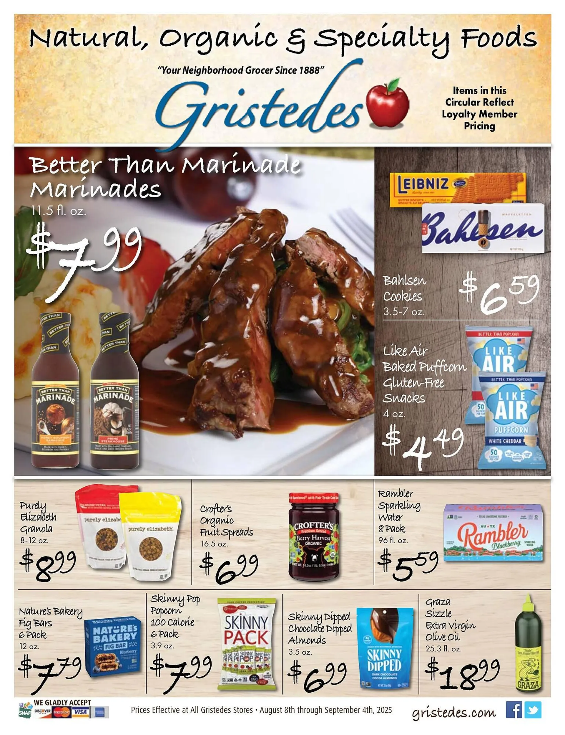 Weekly ad Gristedes Weekly Ad from August 8 to September 4 2025 - Page 1