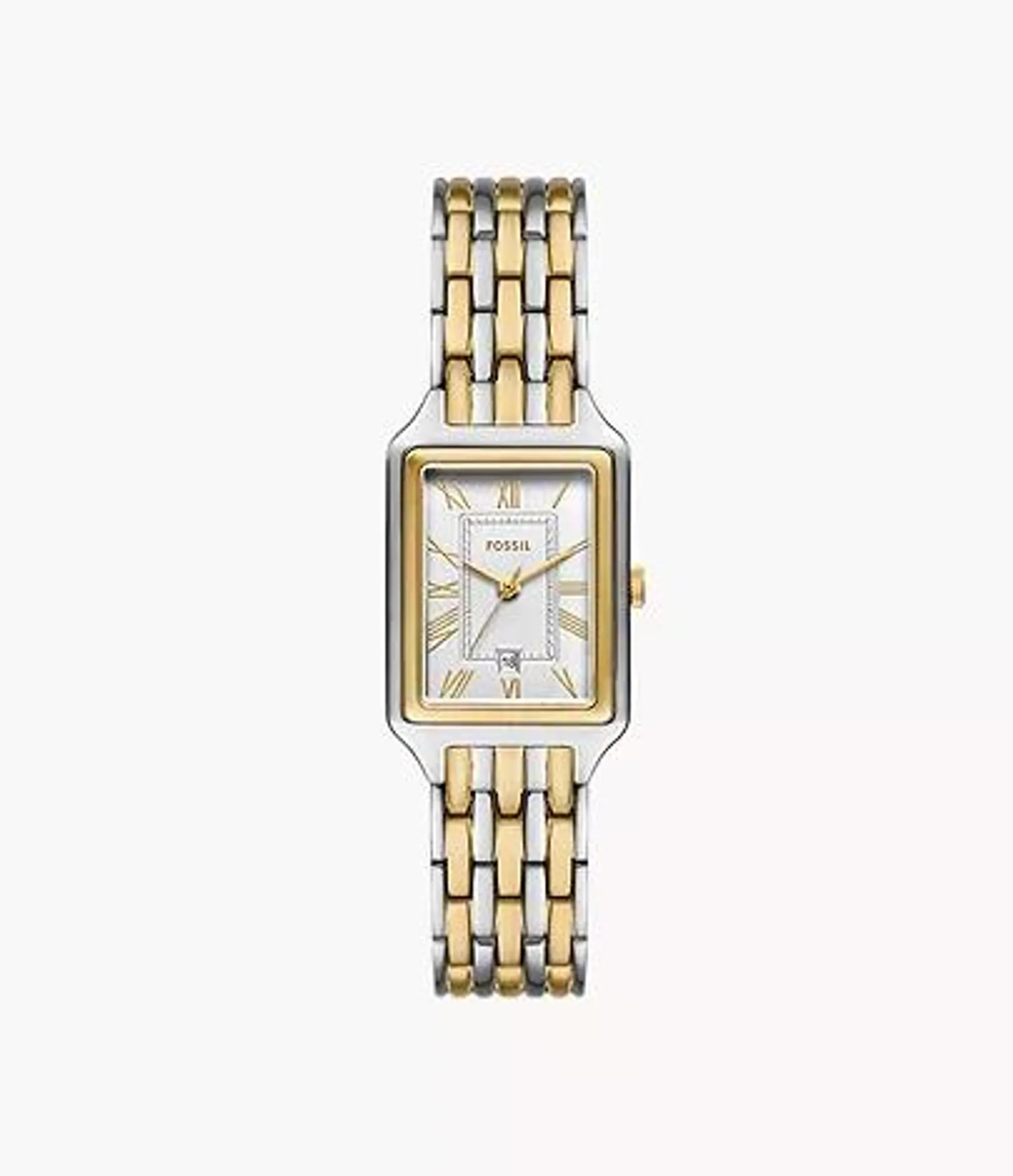 Raquel Three-Hand Date Two-Tone Stainless Steel Watch