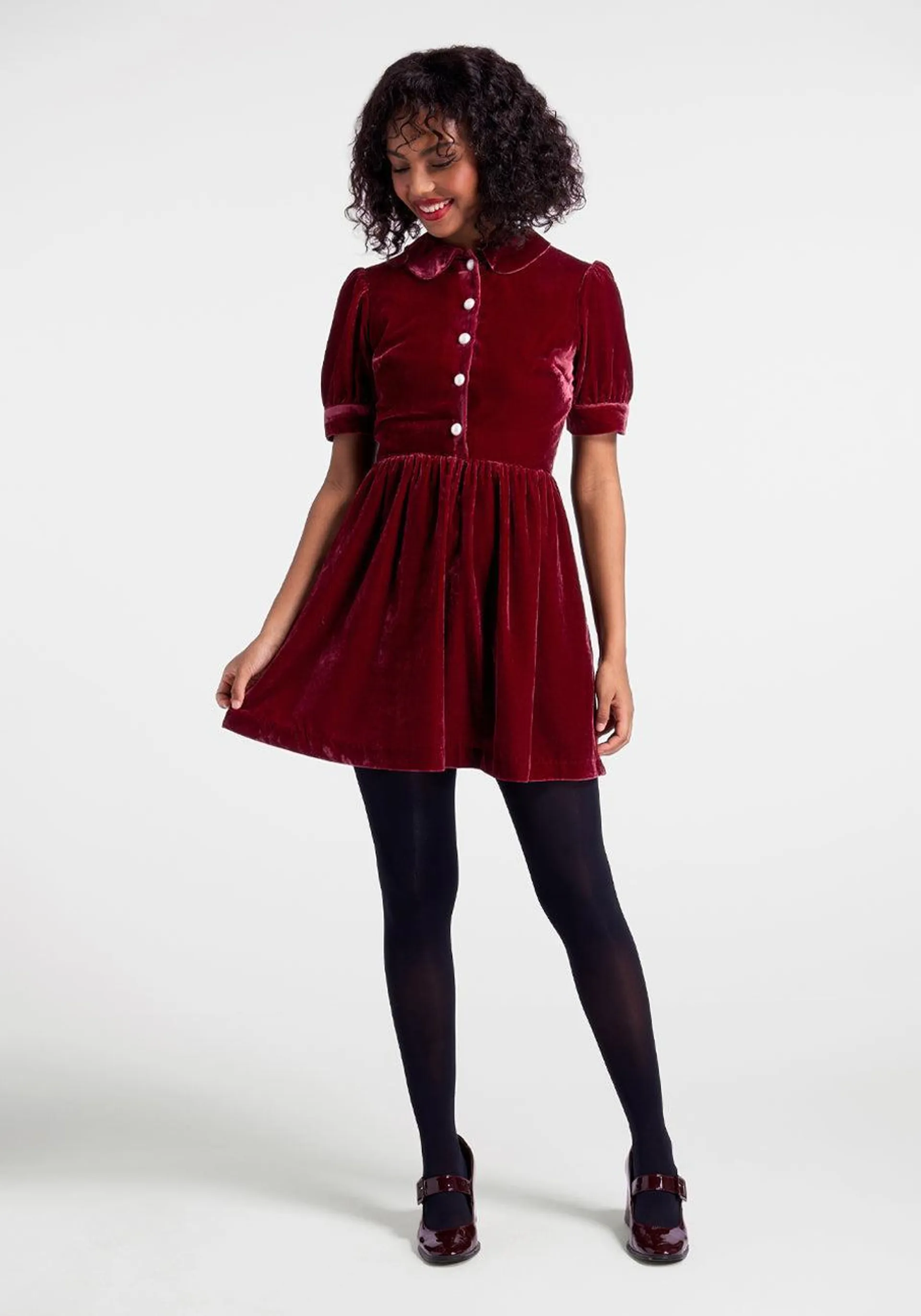 Such A Stunner Velvet Shirt Dress