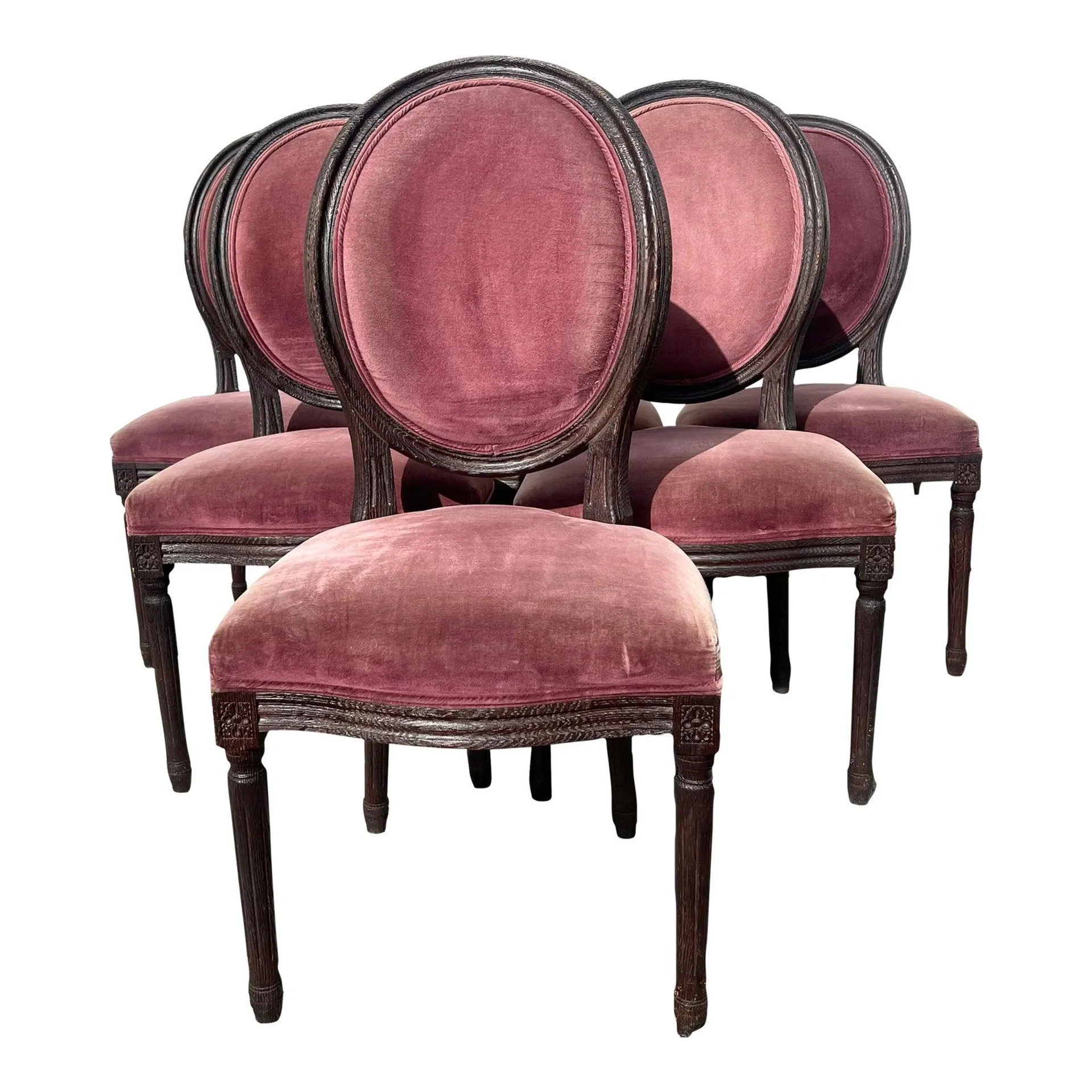 Louis XVI Style Dining Chairs, Set of 6