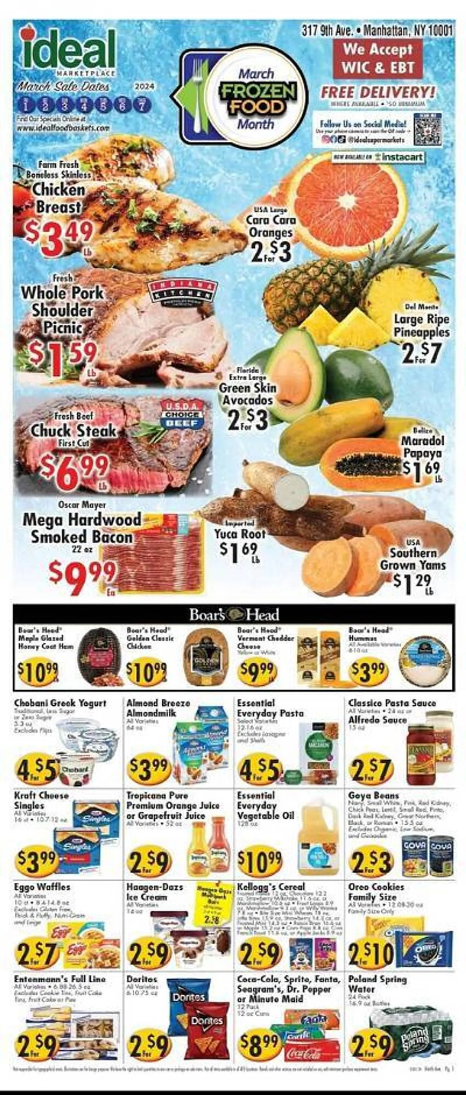 Weekly ad Ideal Food Basket Weekly Ad from March 1 to March 7 2024 - Page 1