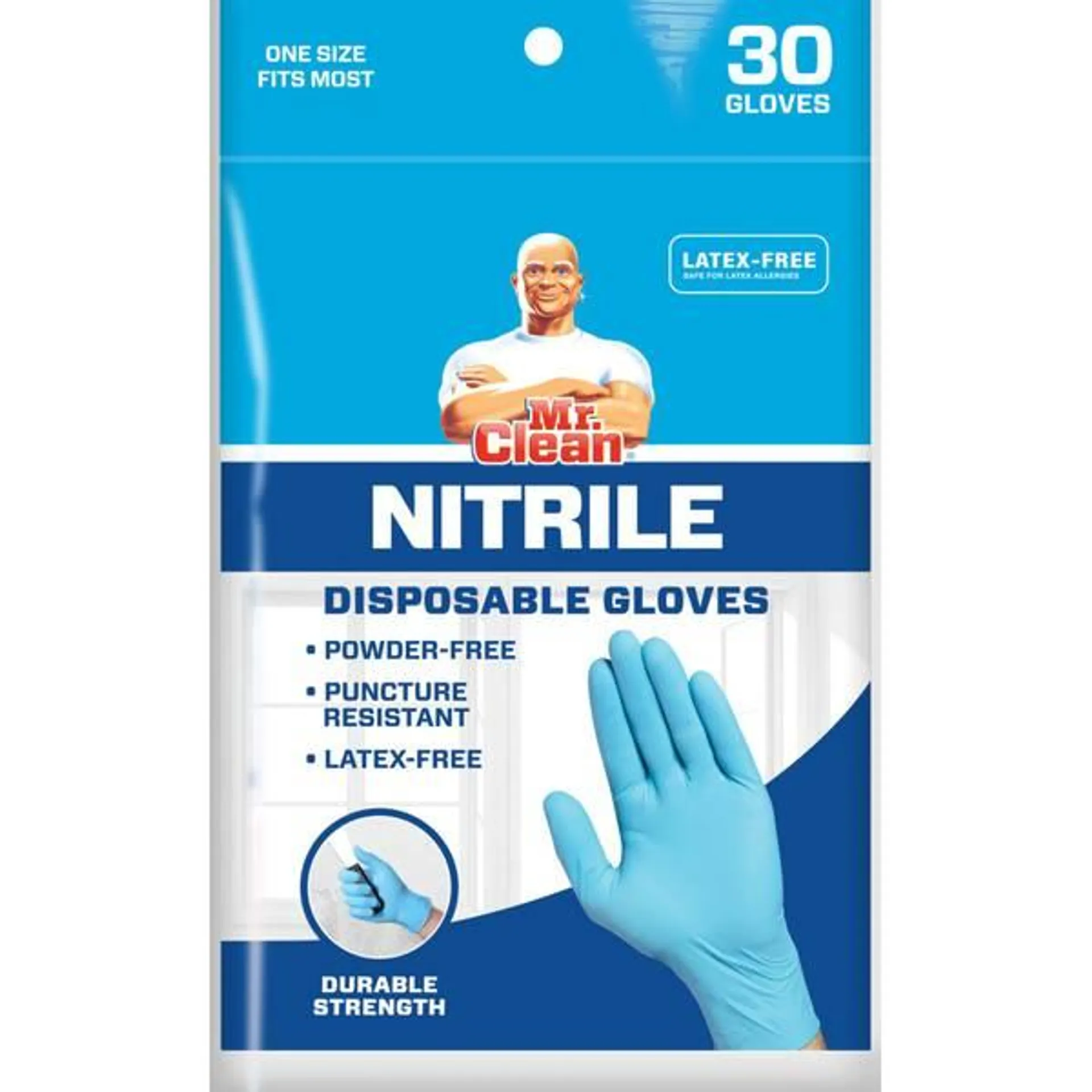 30-Count Nitrile Disposable Gloves