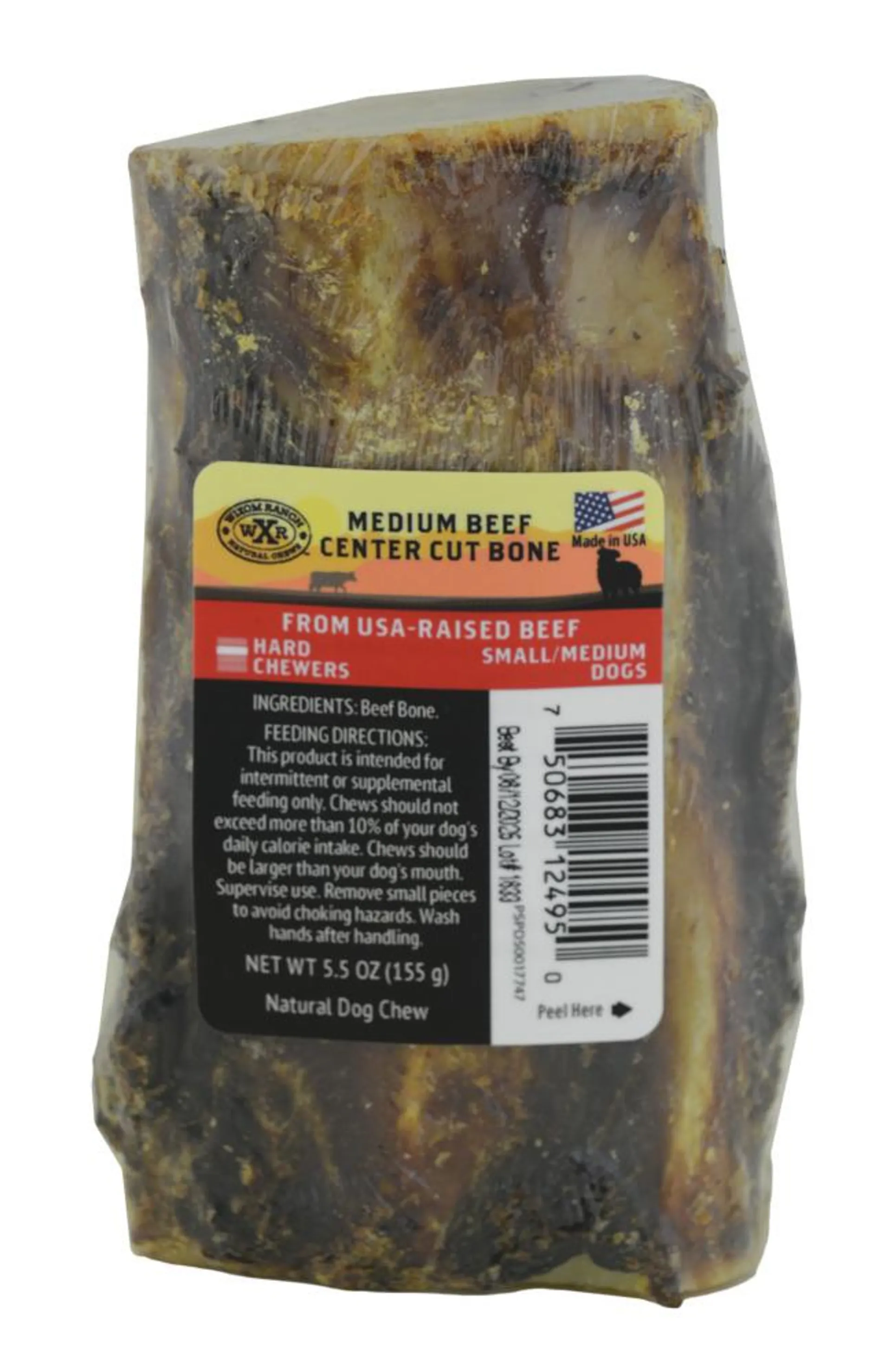 Wixom Ranch Natural Chews Medium Beef Center Cut Femur Bone