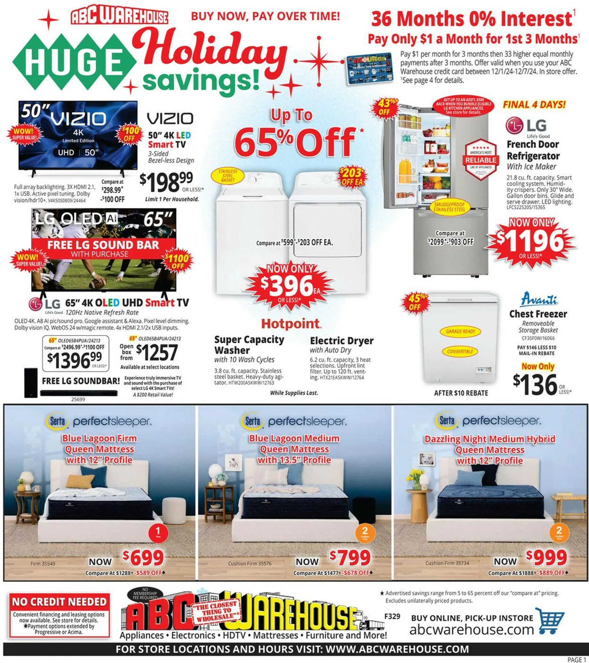 ABC Warehouse Current weekly ad - 1