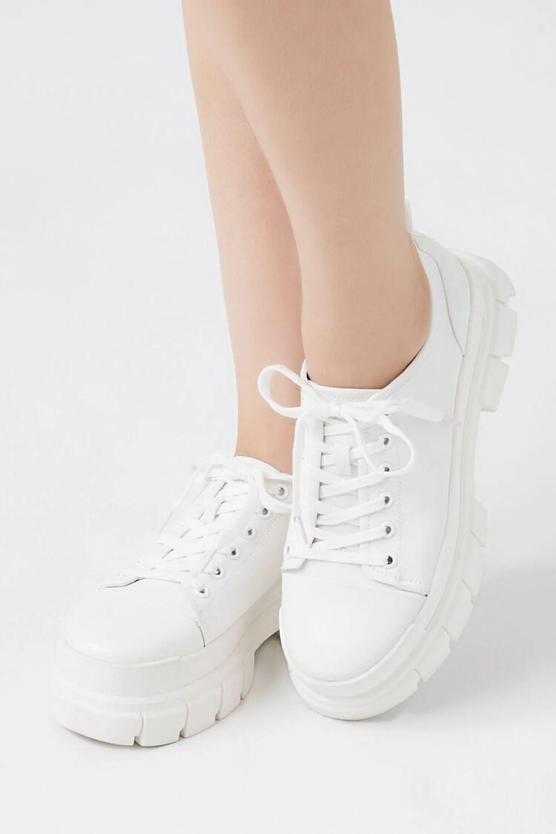 Lace-Up Lug-Sole Sneakers
