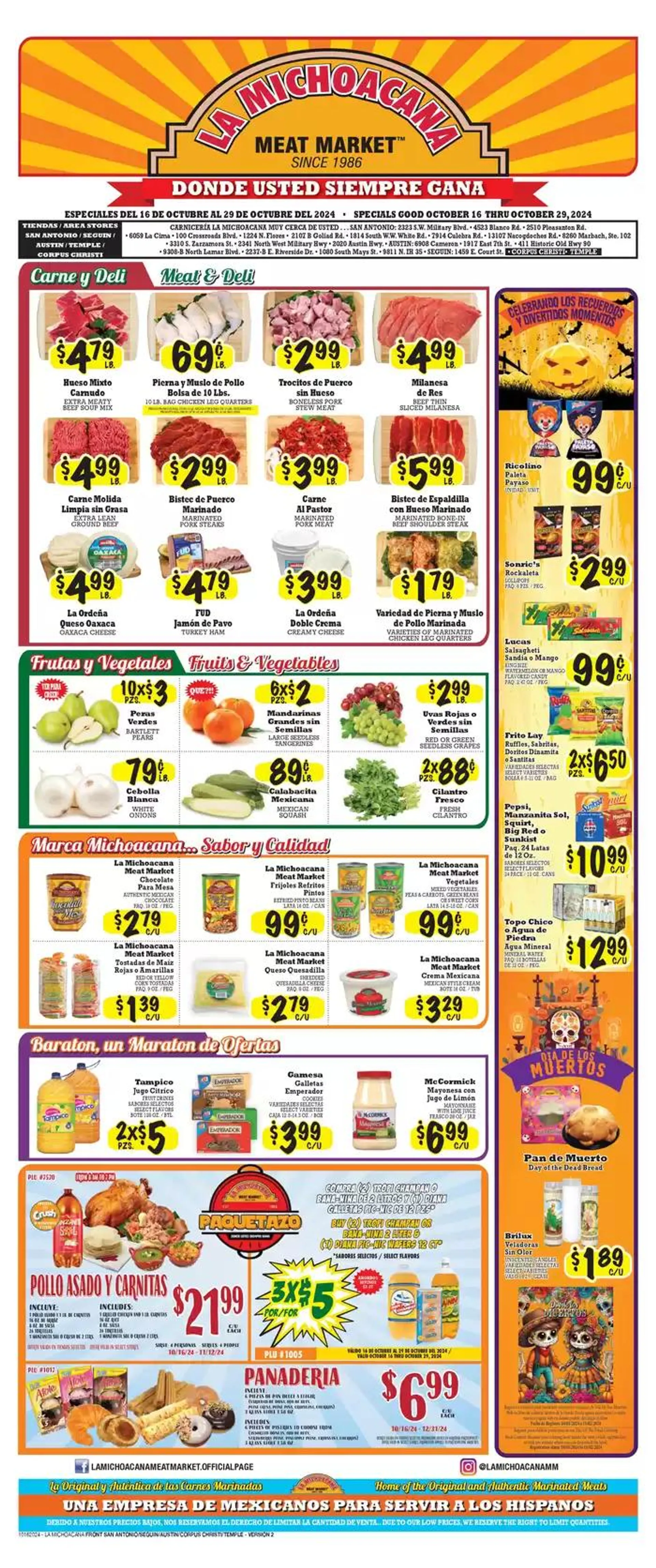 La Michoacana Weekly ad - 1