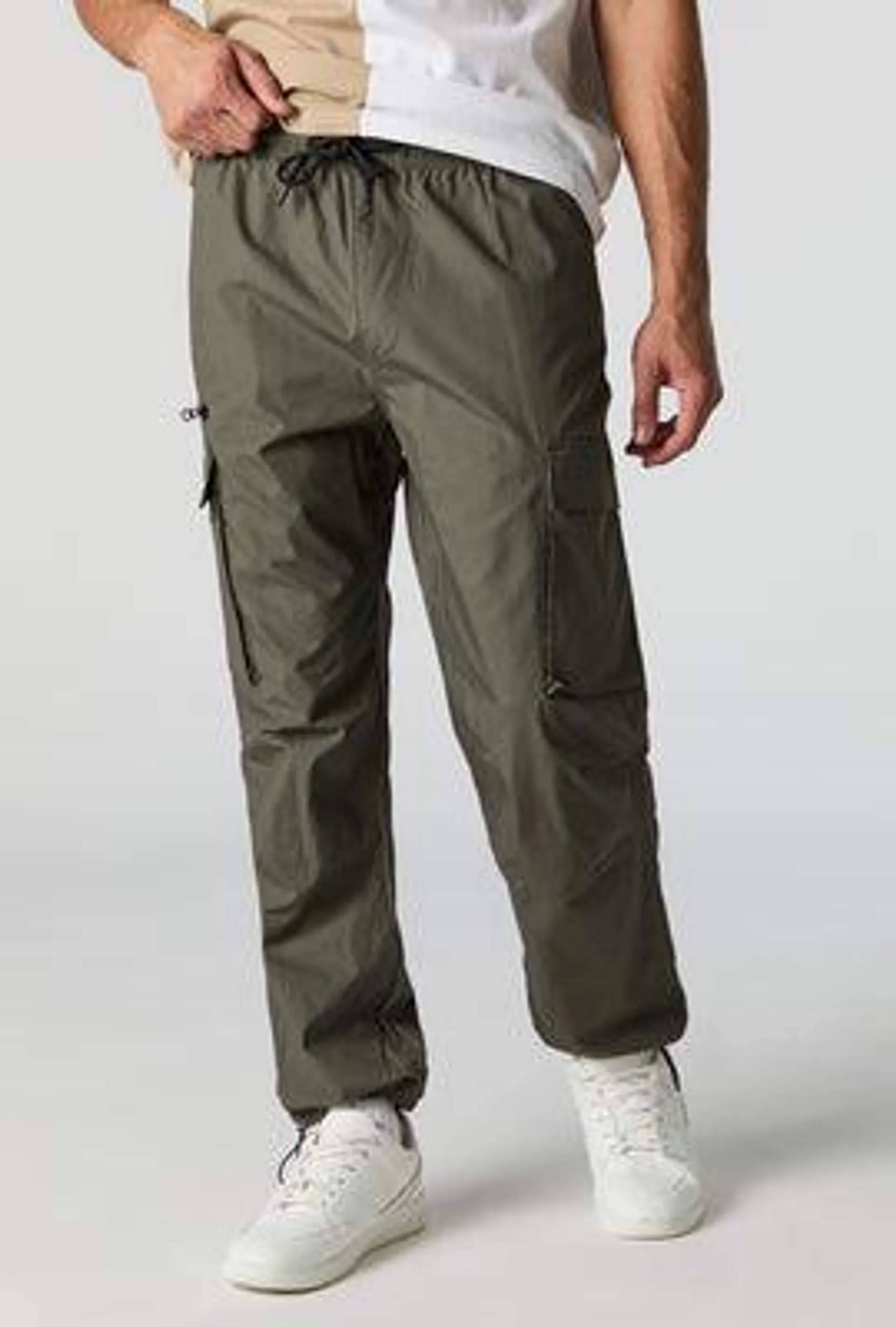 Zipper Pocket Parachute Cargo Jogger