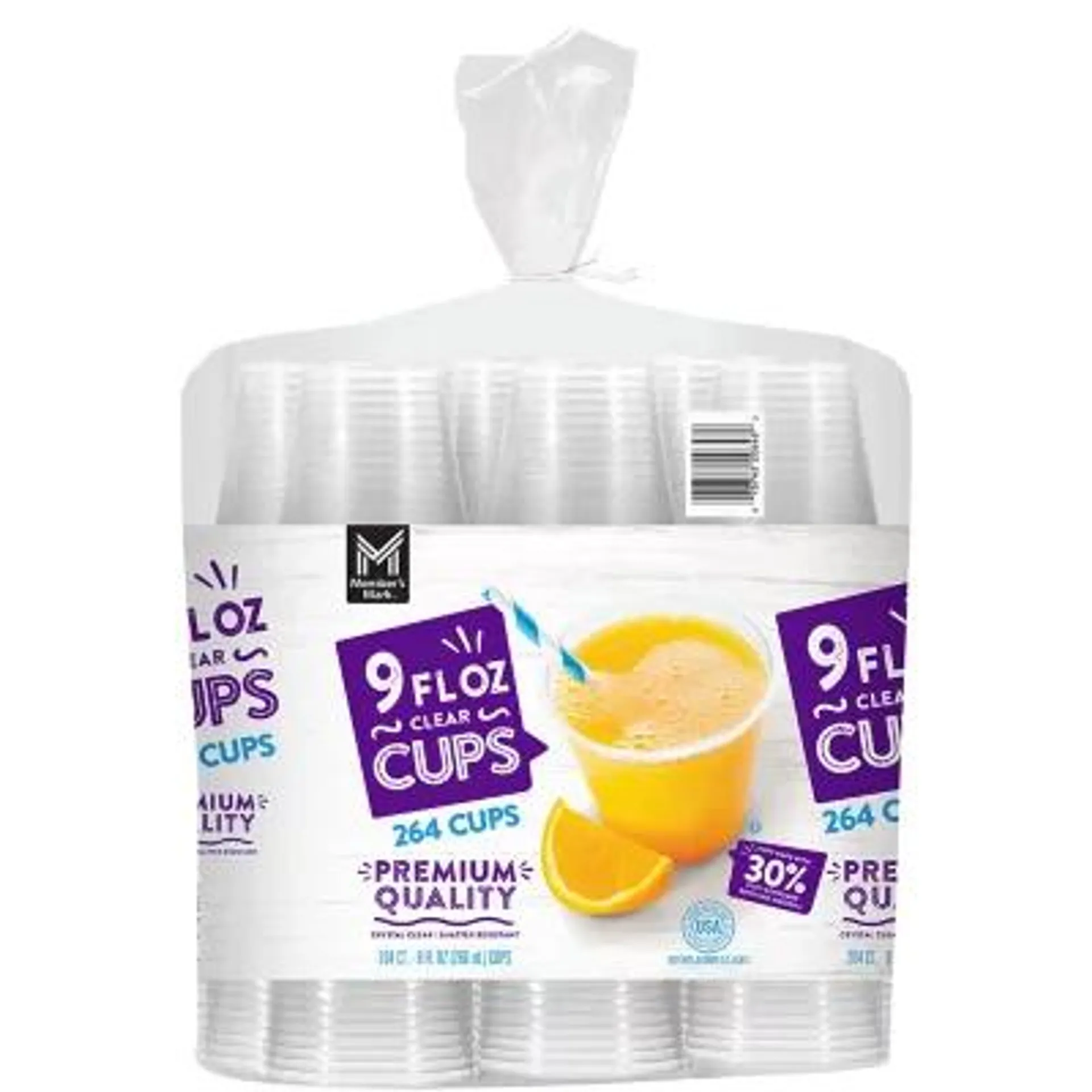 Member's Mark Clear Plastic Cups 9 oz., 264 ct.