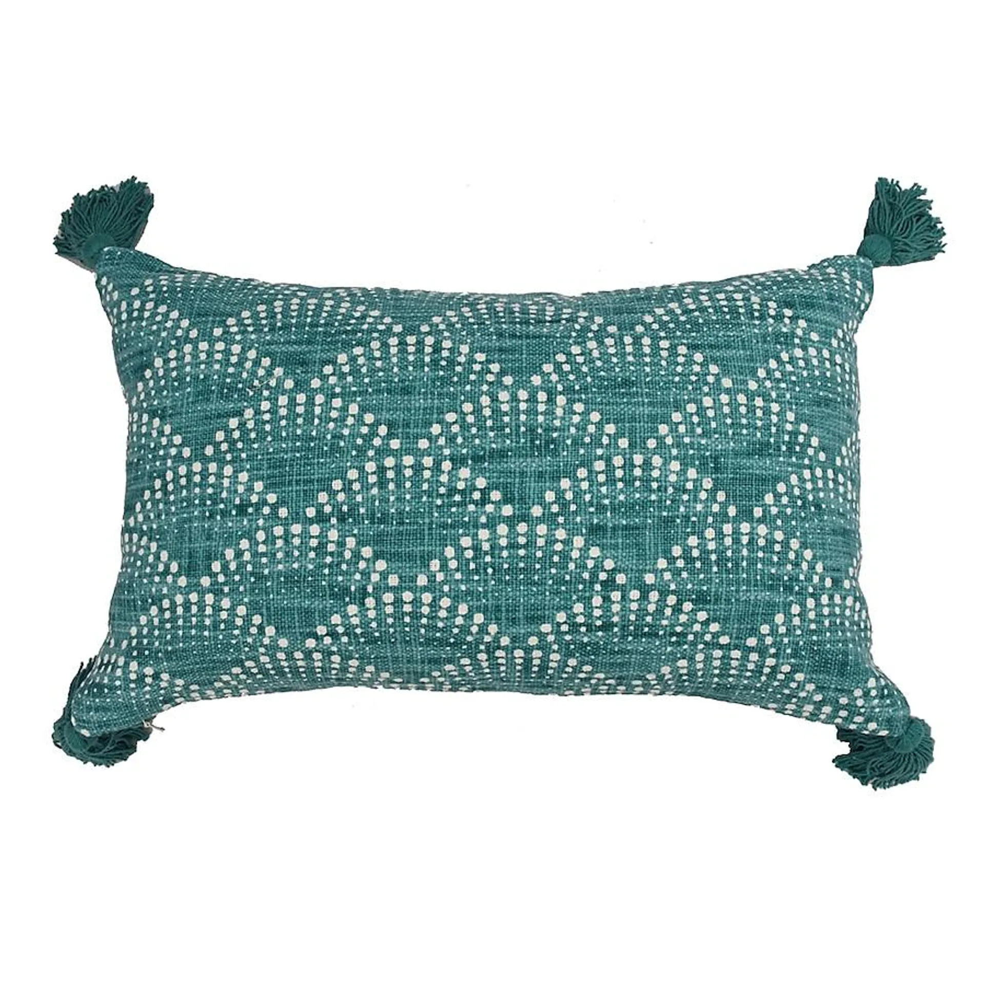 allen + roth Model VO-SU-20-05&#8212;Shelley 20-in x 12-in Teal Indoor Decorative Pillow