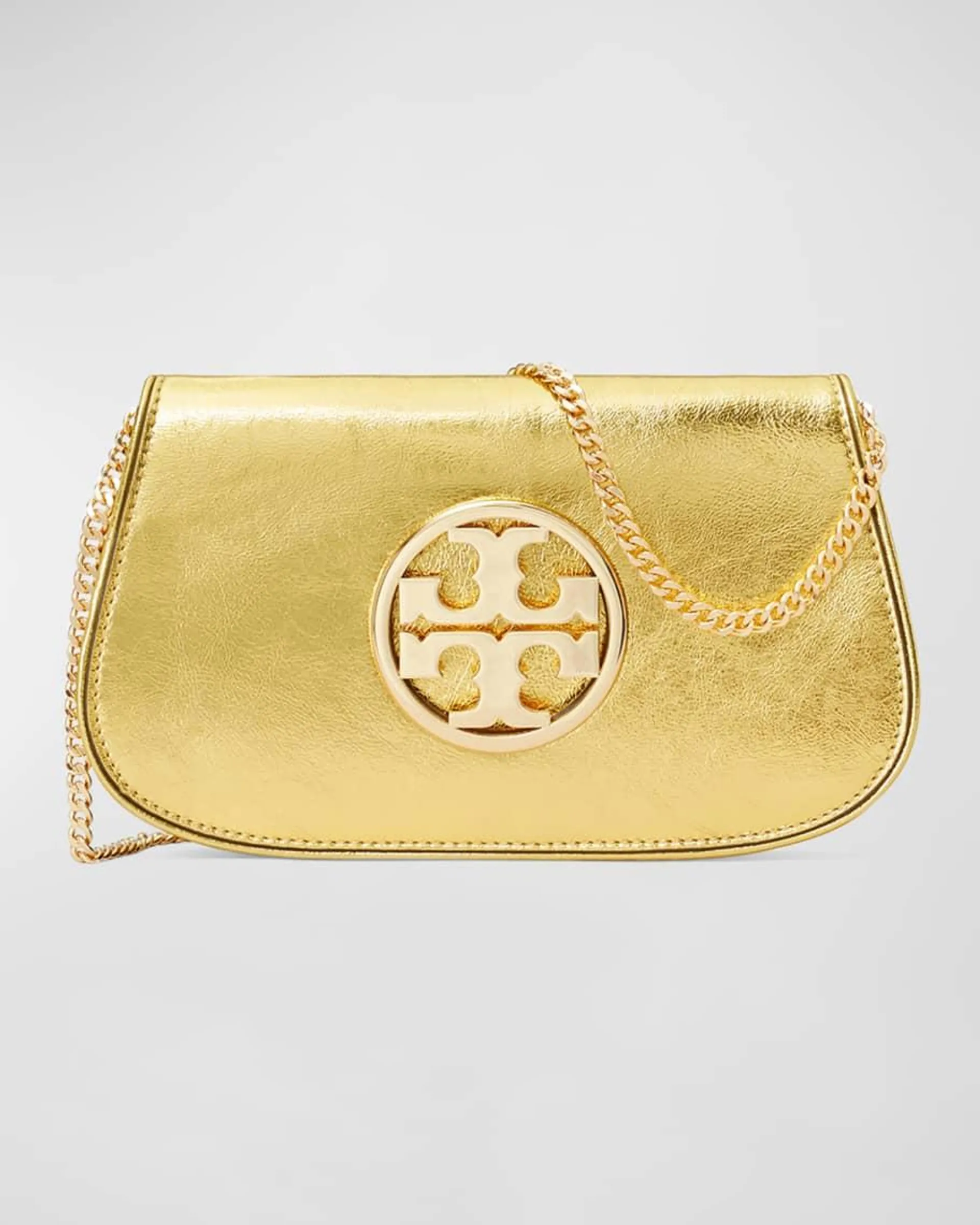 Reva Metallic Medallion Clutch Bag